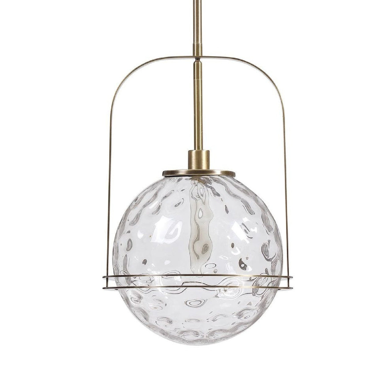 Spherical Watered Glass Pendant Lamp | Uttermost Mimas - www.oroa.com