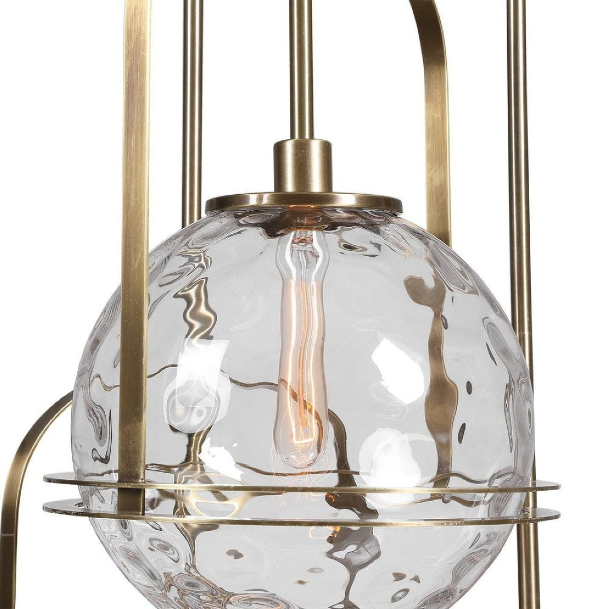 Spherical Watered Glass Pendant Lamp – Mimas – alternate view 13