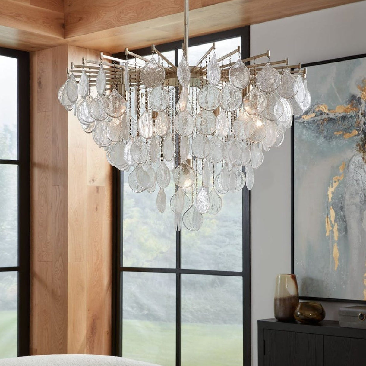 Teardrop-Shaped Glass Pendant Lamp | Uttermost Goccia - www.oroa.com