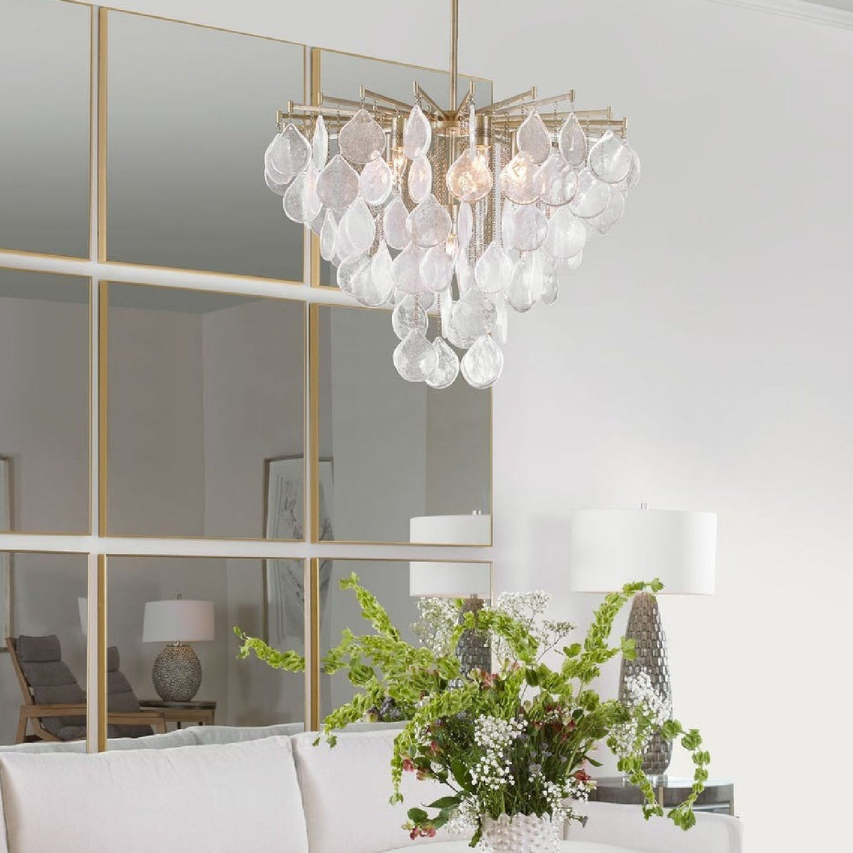 Teardrop-Shaped Glass Pendant Lamp | Uttermost Goccia - www.oroa.com