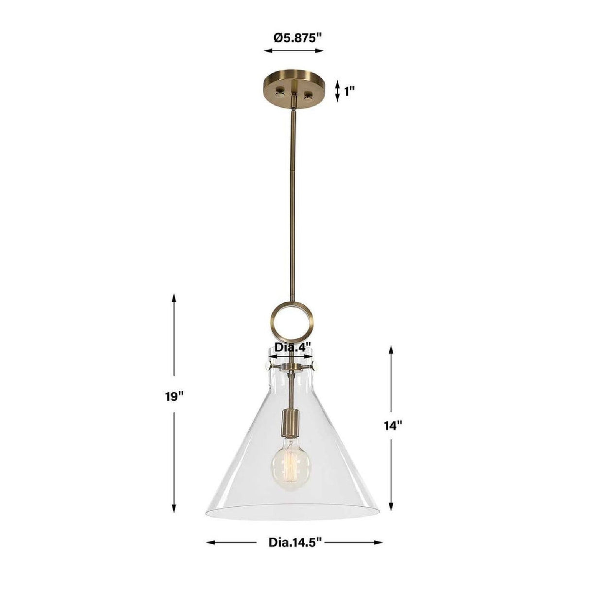 Modern European furniture - Clear Glass Conical Pendant Lamp - www.oroa.com