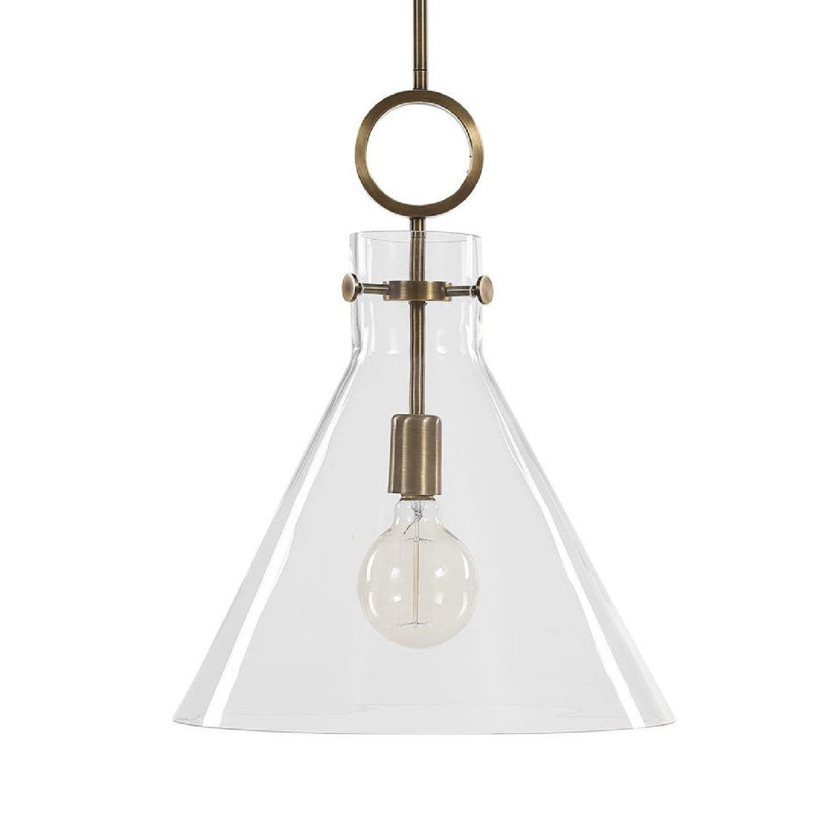 Clear Glass Conical Pendant Lamp | Uttermost Imbuto