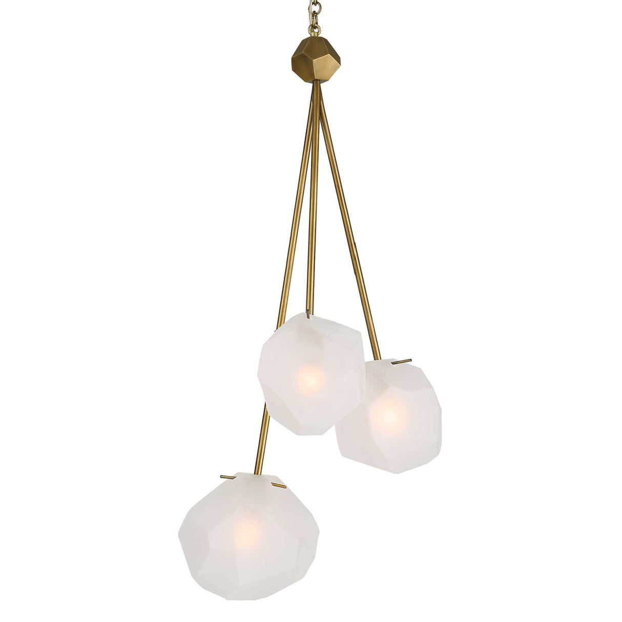 Modern European furniture - Geometrical Glass 3-Light Pendant Lamp - www.oroa.com