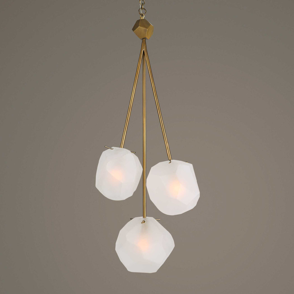 Geometrical Glass 3-Light Pendant Lamp | Uttermost Geodesic
