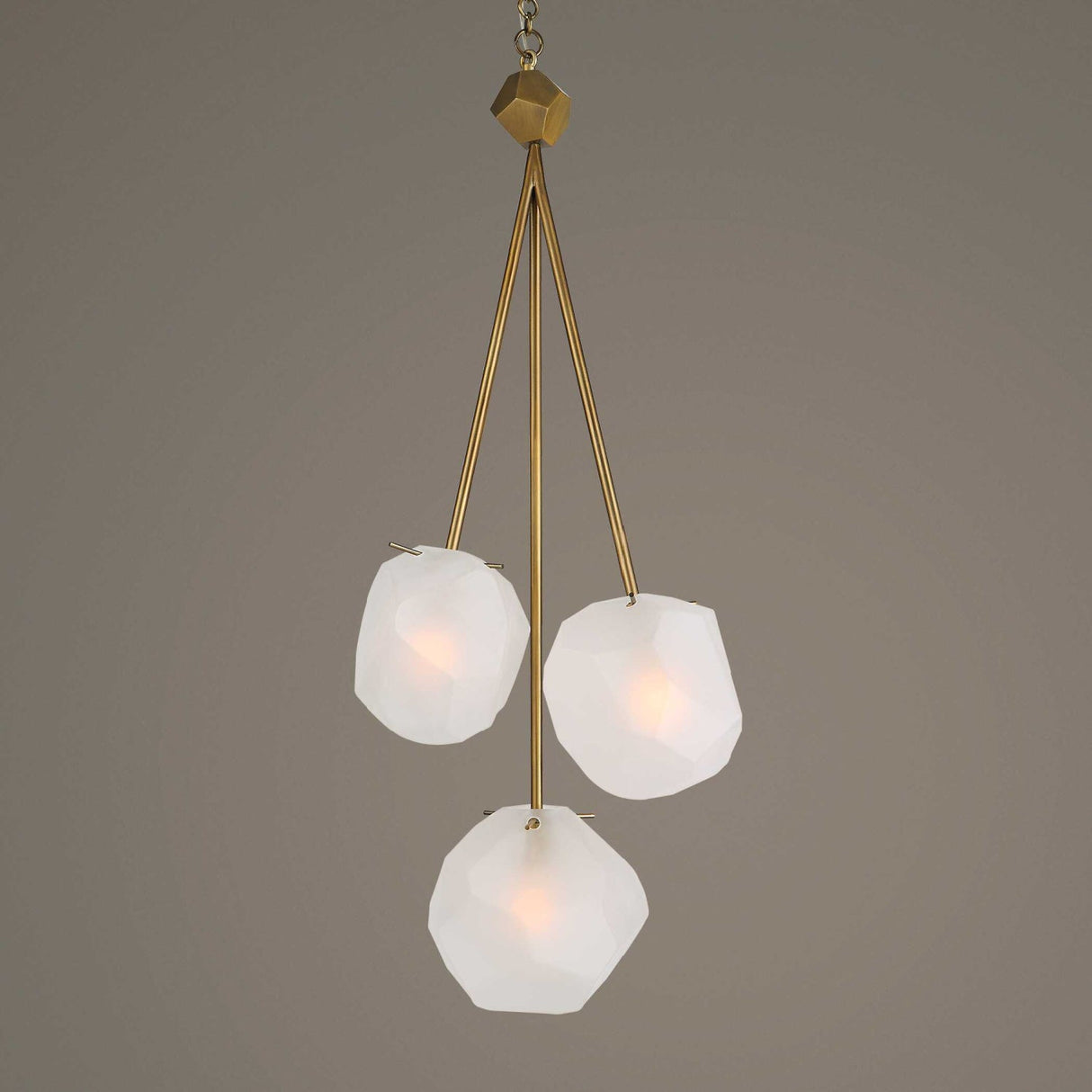 Modern European furniture - Geometrical Glass 3-Light Pendant Lamp - www.oroa.com