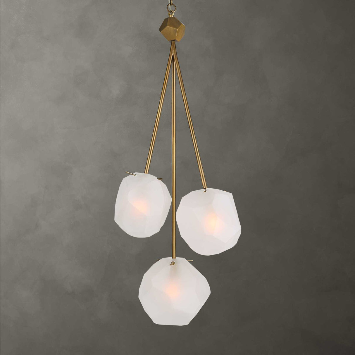Modern European furniture - Geometrical Glass 3-Light Pendant Lamp - www.oroa.com