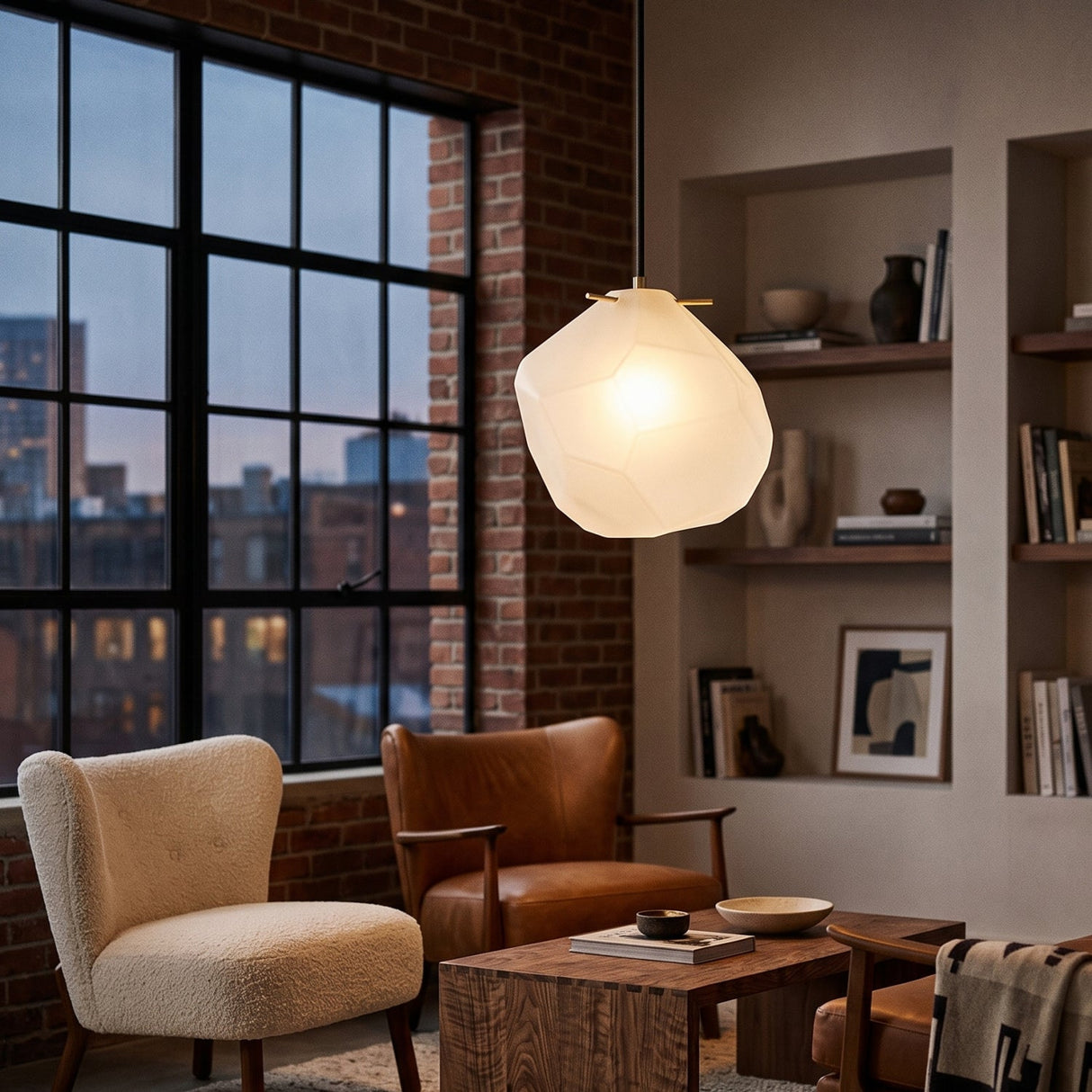 Modern European furniture - Frosted Glass Pendant Lamp - www.oroa.com
