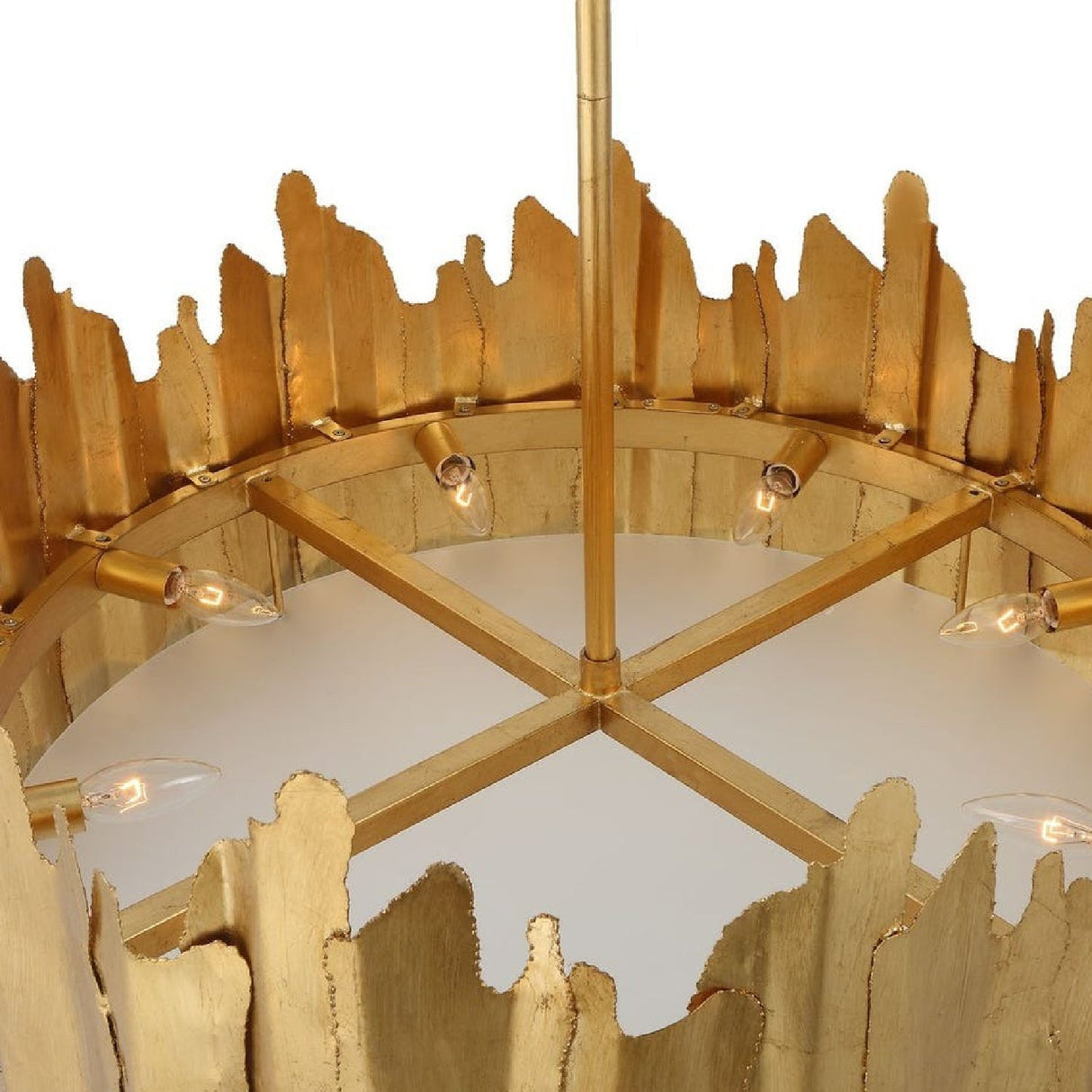 Gold Sheets 8-Light Pendant Lamp | Uttermost Golden Gate - www.oroa.com