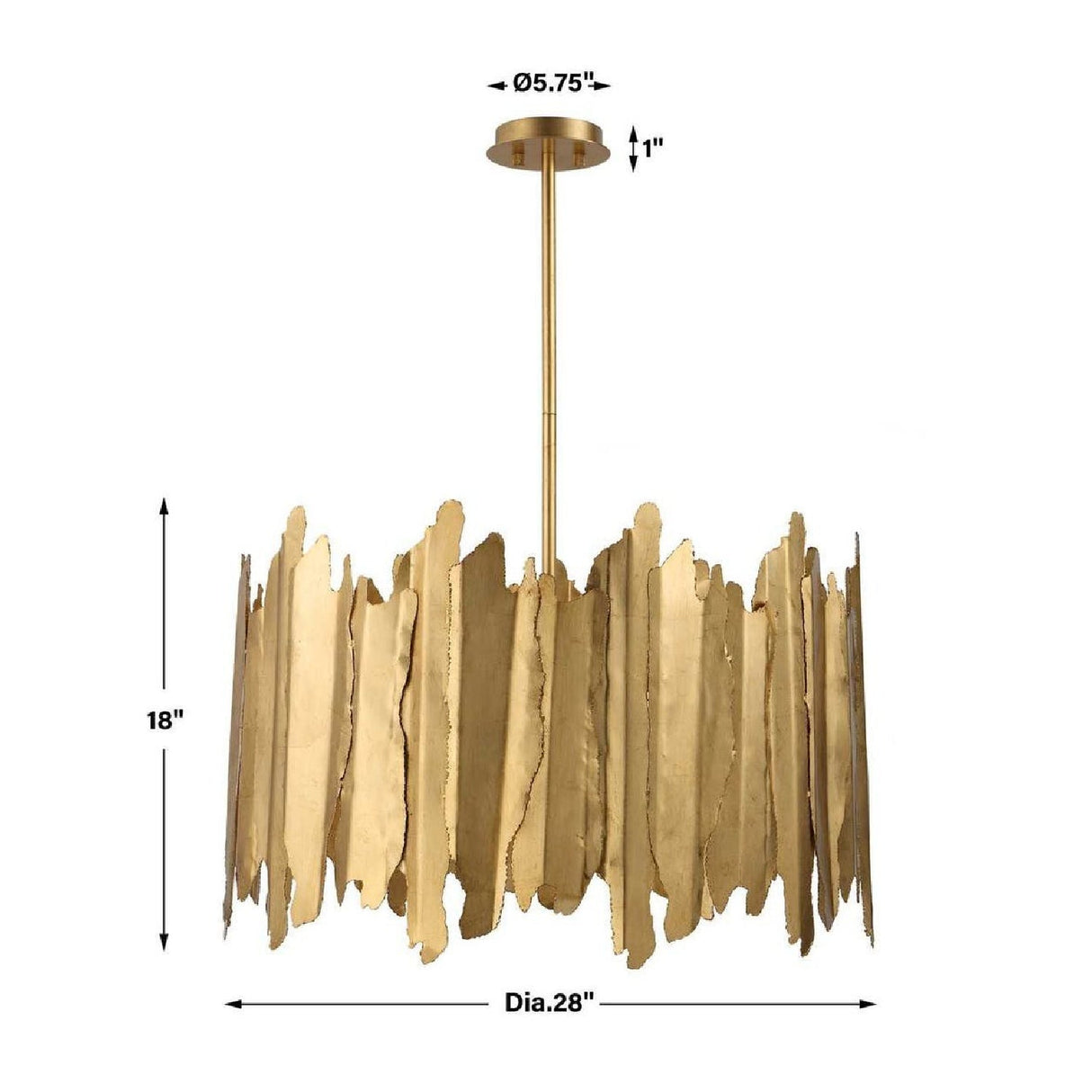 Gold Sheets 8-Light Pendant Lamp | Uttermost Golden Gate - www.oroa.com