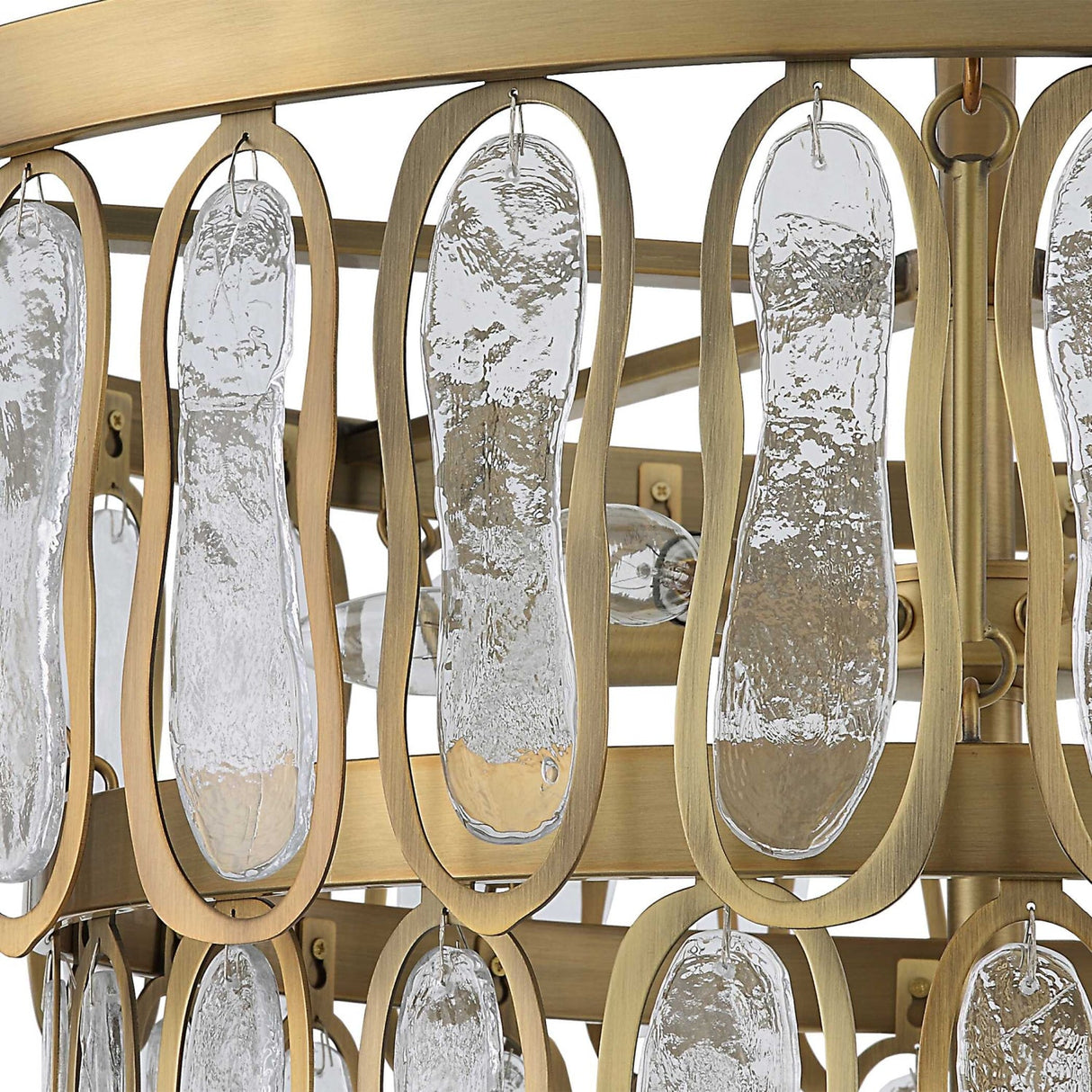 Modern European furniture - Tiered Seeded Glass 9-Light Chandelier - www.oroa.com