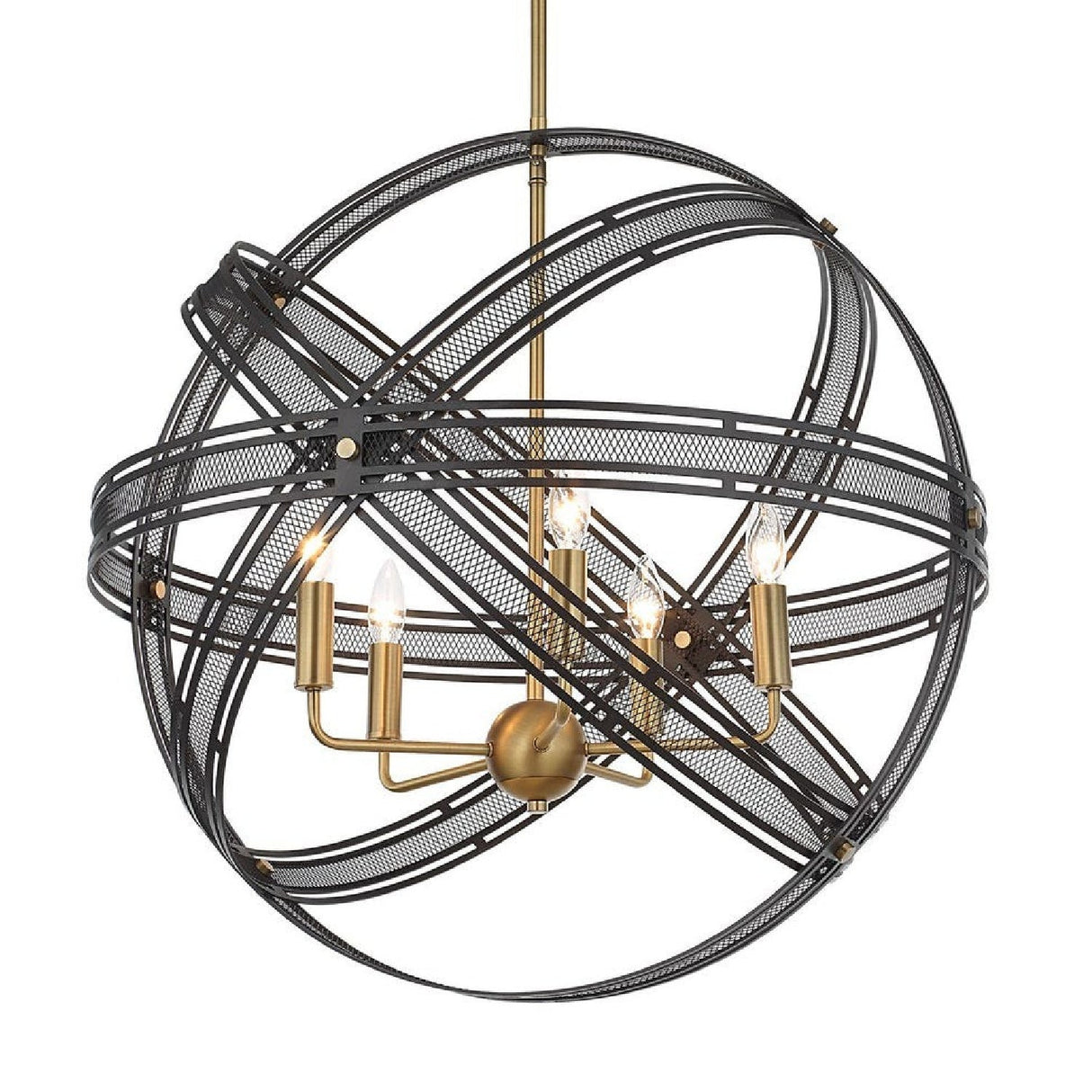 Bronze Band Sphere Pendant Lamp | Uttermost Spherical - www.oroa.com