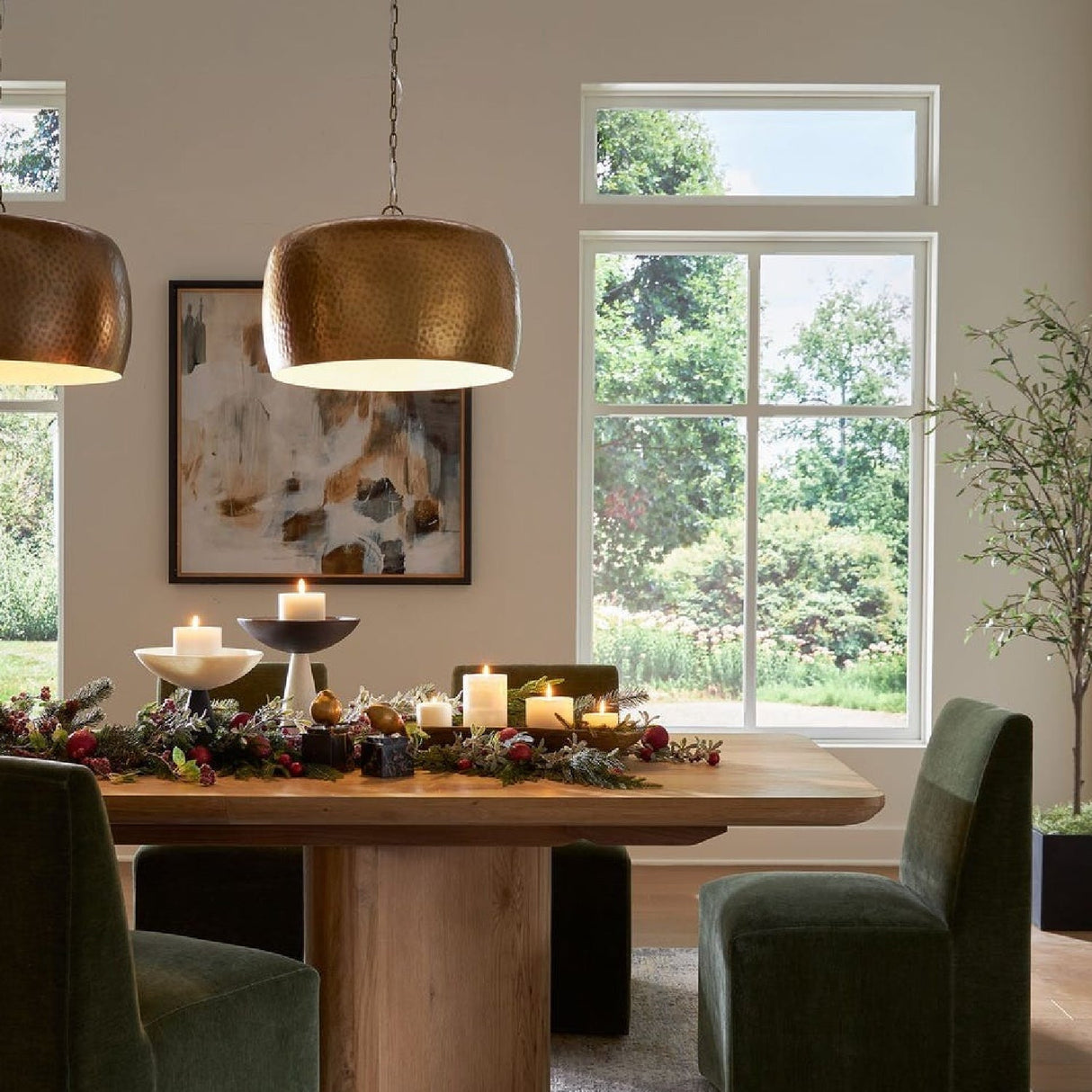 Hammered Metal Dome Pendant Lamp | Uttermost Lemont - www.oroa.com