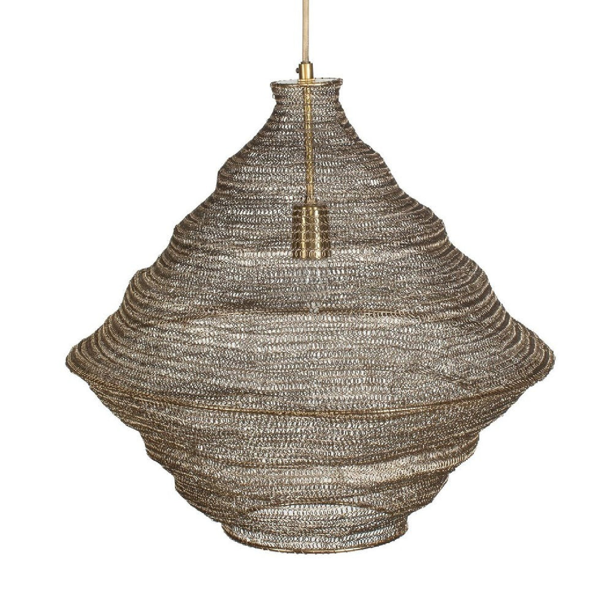 Woven Antique Brass Pendant Lamp | Uttermost Sigh - www.oroa.com