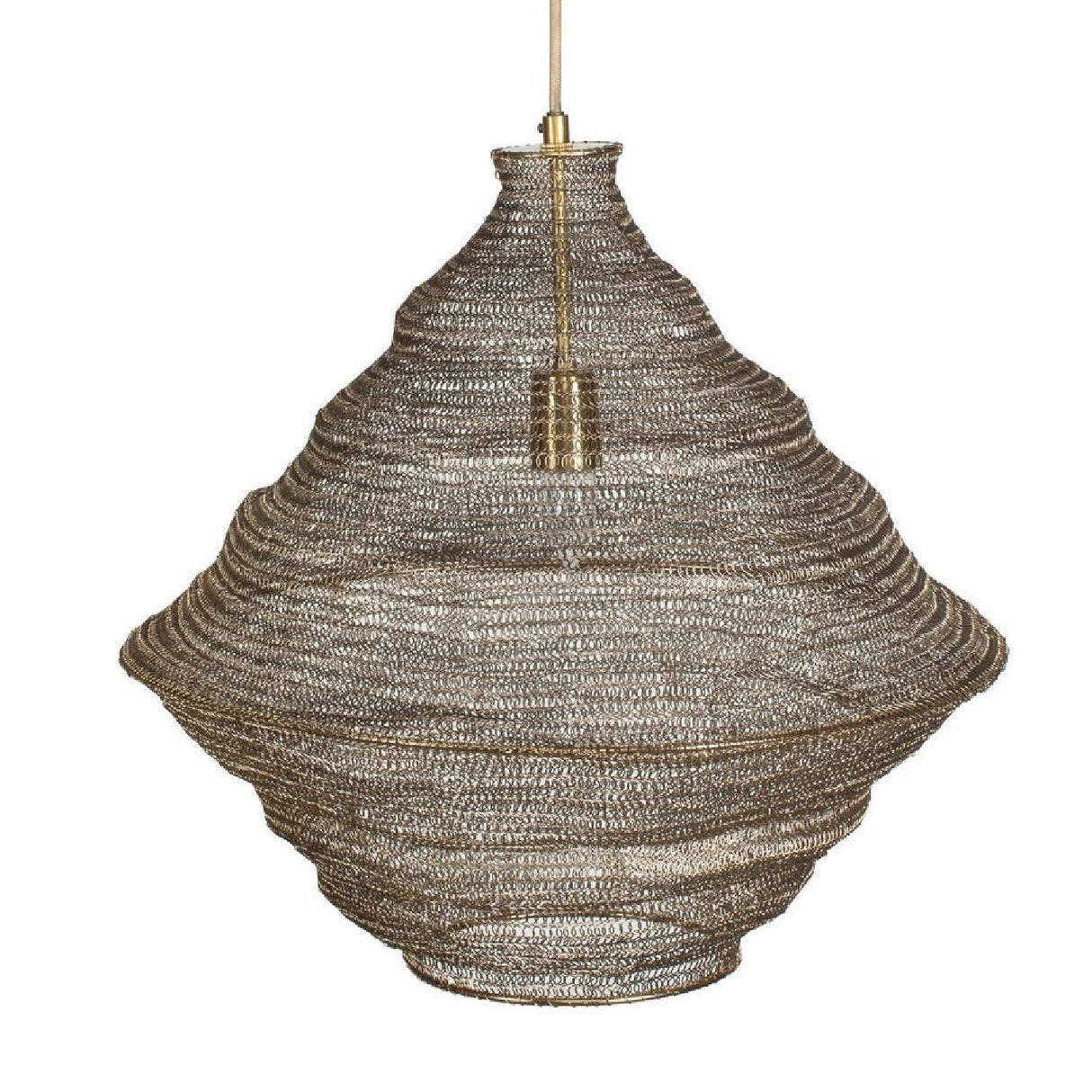 Woven Antique Brass Pendant Lamp | Uttermost Sigh - www.oroa.com