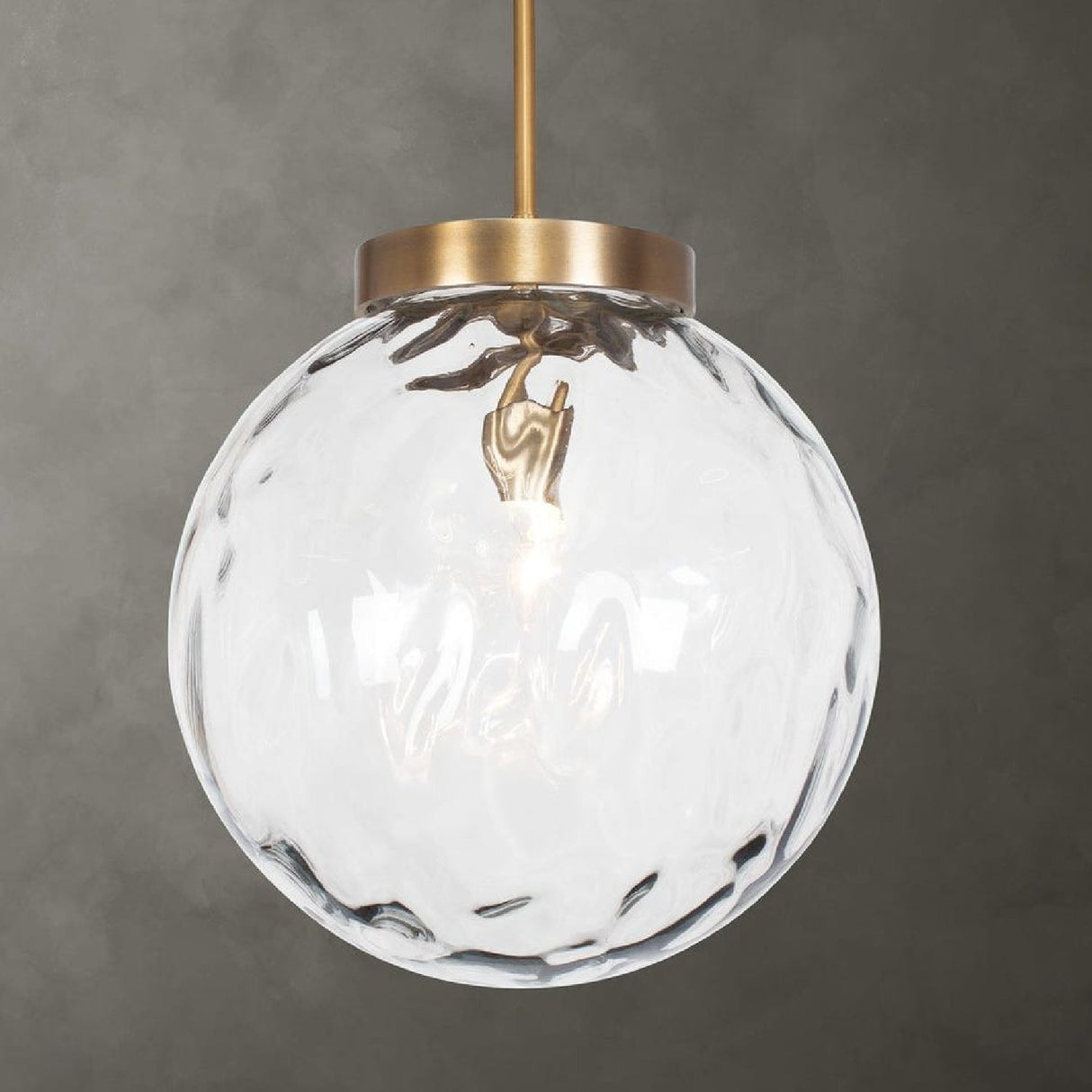 Modern European furniture - Watered Glass Sphere Pendant Lamp - www.oroa.com
