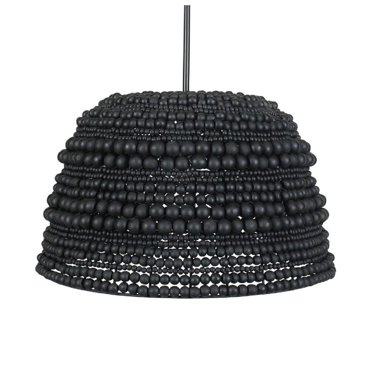 Modern European furniture - Black Wooden Beads Pendant Lamp - www.oroa.com