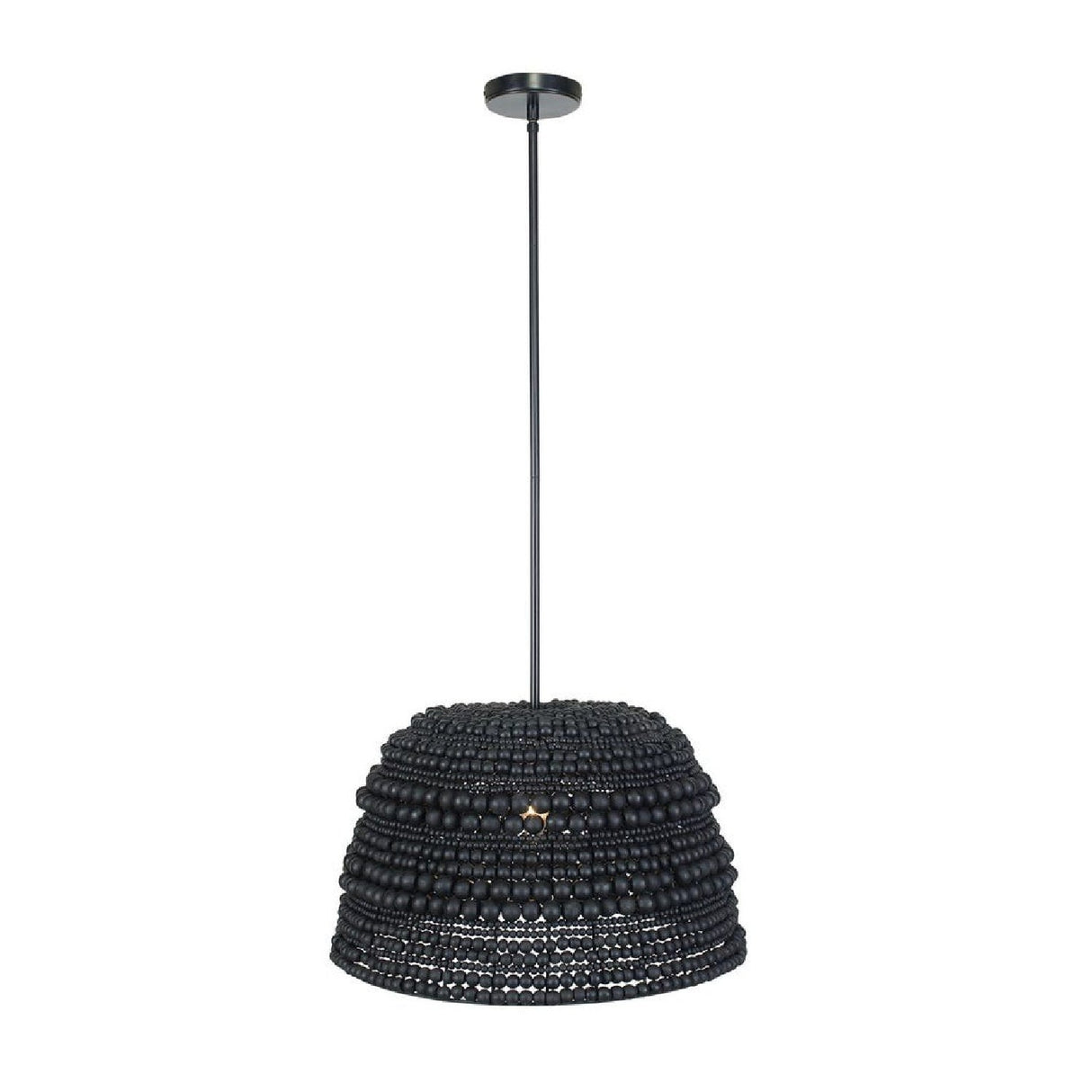 Modern European furniture - Black Wooden Beads Pendant Lamp - www.oroa.com