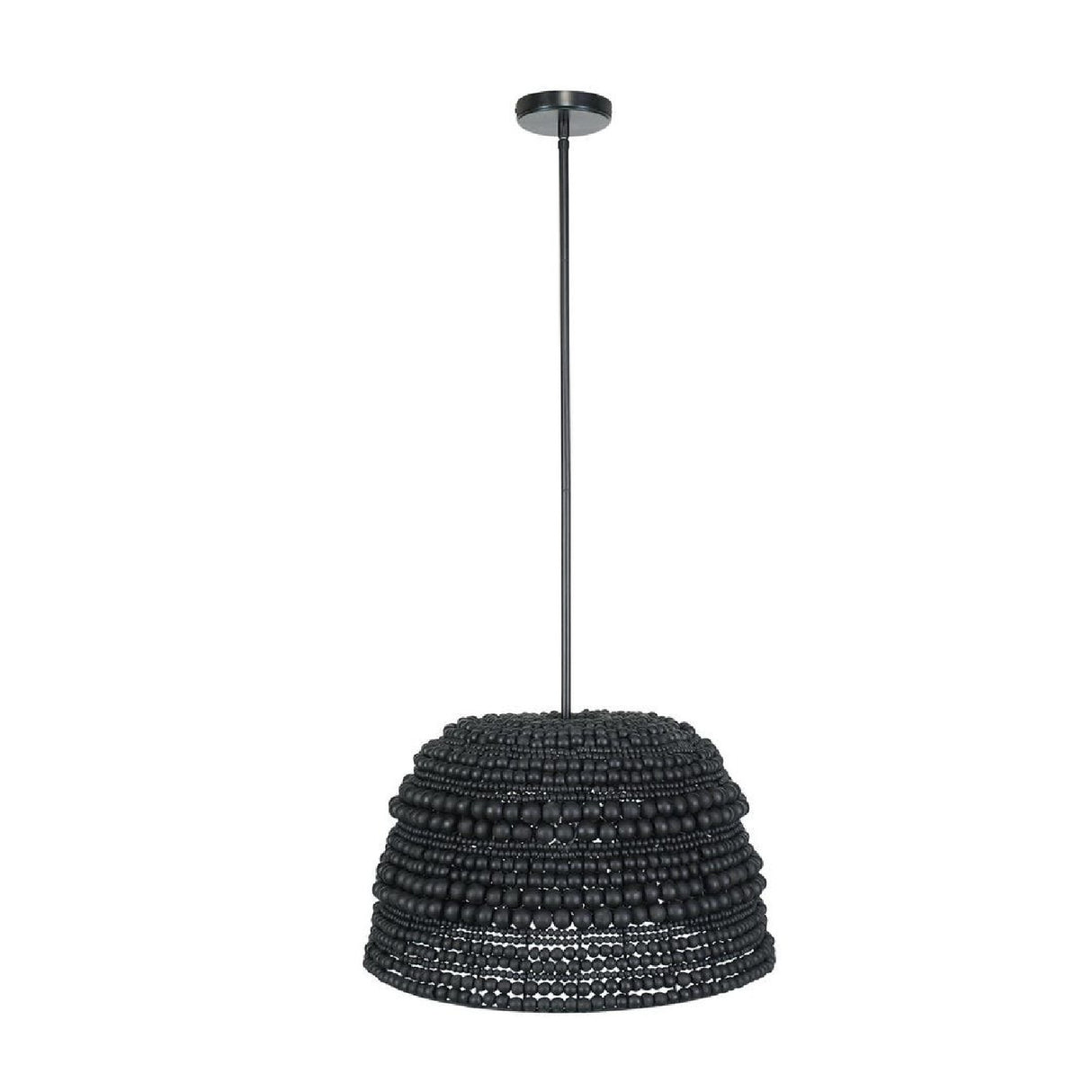Black Wooden Beads Pendant Lamp | Uttermost Persephone