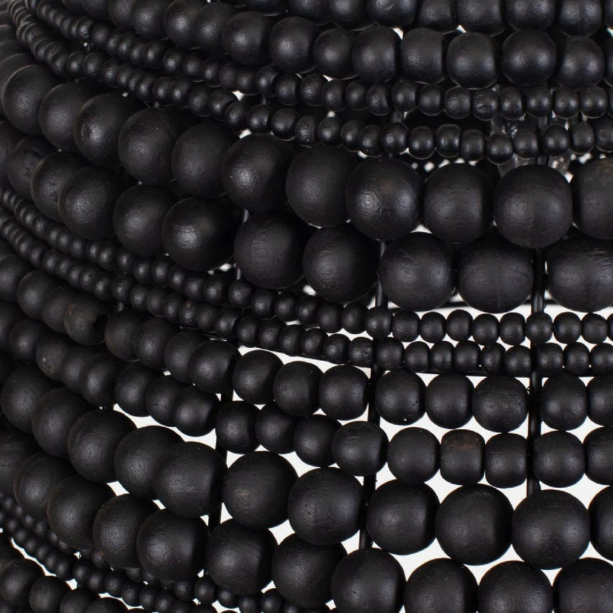 Modern European furniture - Black Wooden Beads Pendant Lamp - www.oroa.com