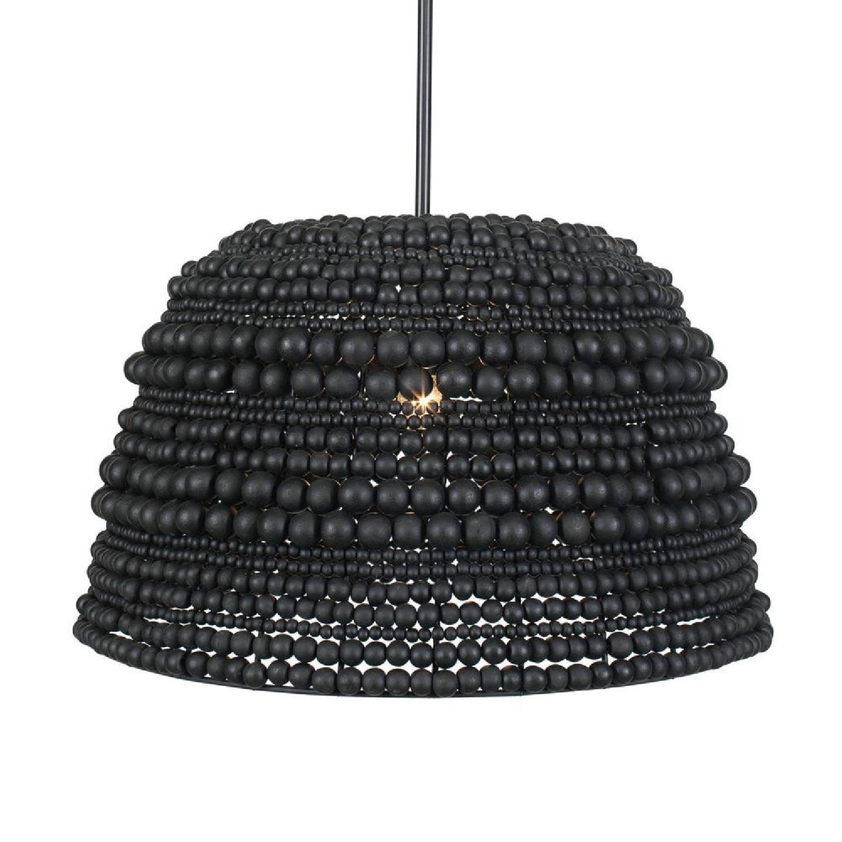 Modern European furniture - Black Wooden Beads Pendant Lamp - www.oroa.com