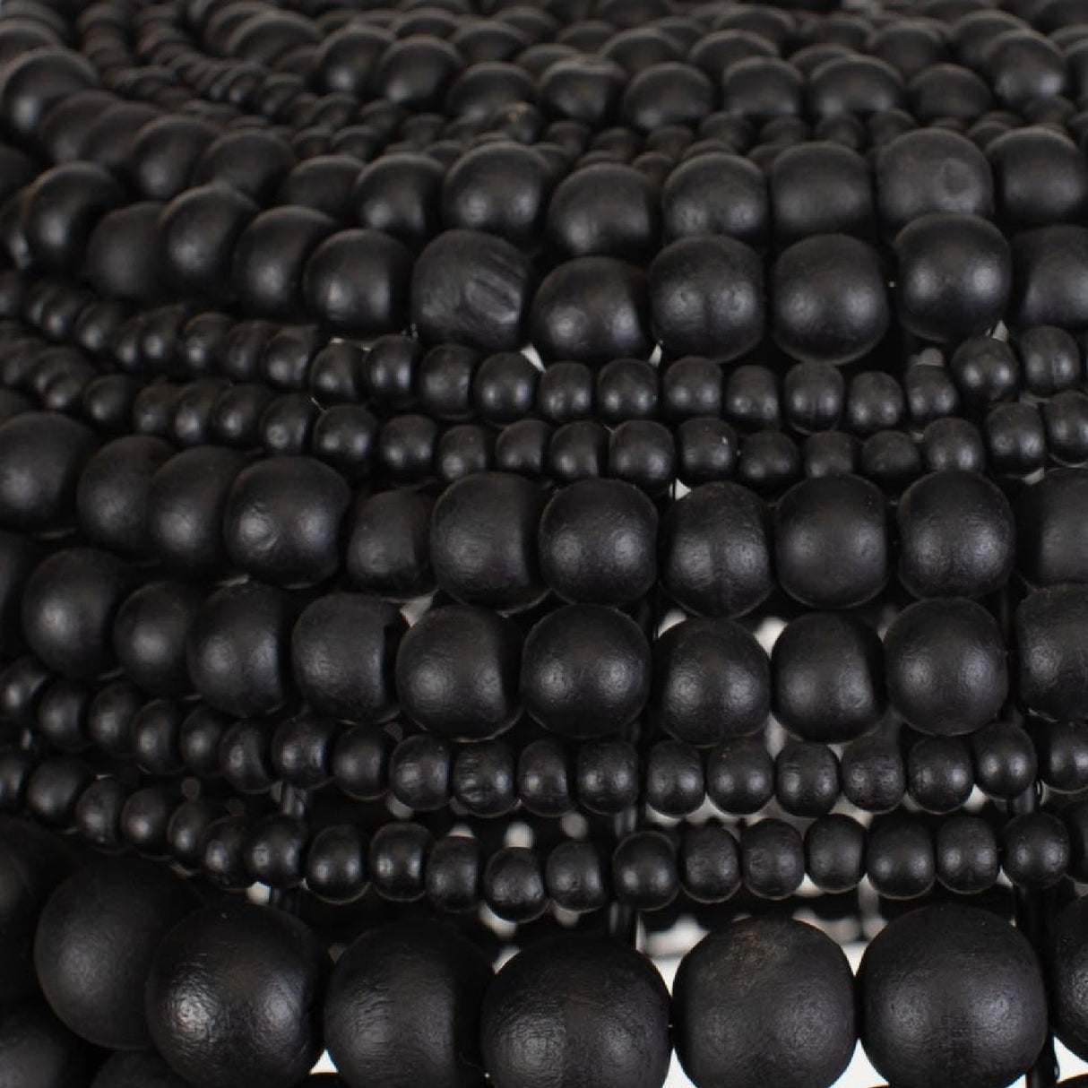 Black Wooden Beads Pendant Lamp | Uttermost Persephone