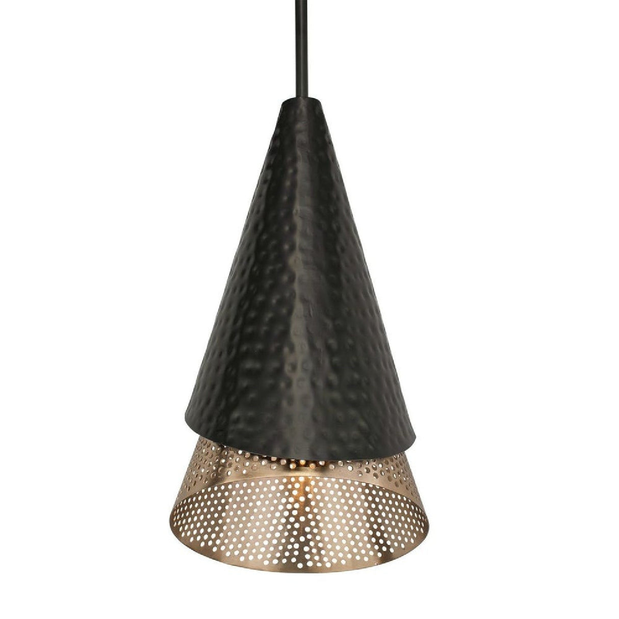 Modern European furniture - Black & Gold Conical Pendant Lamp - www.oroa.com