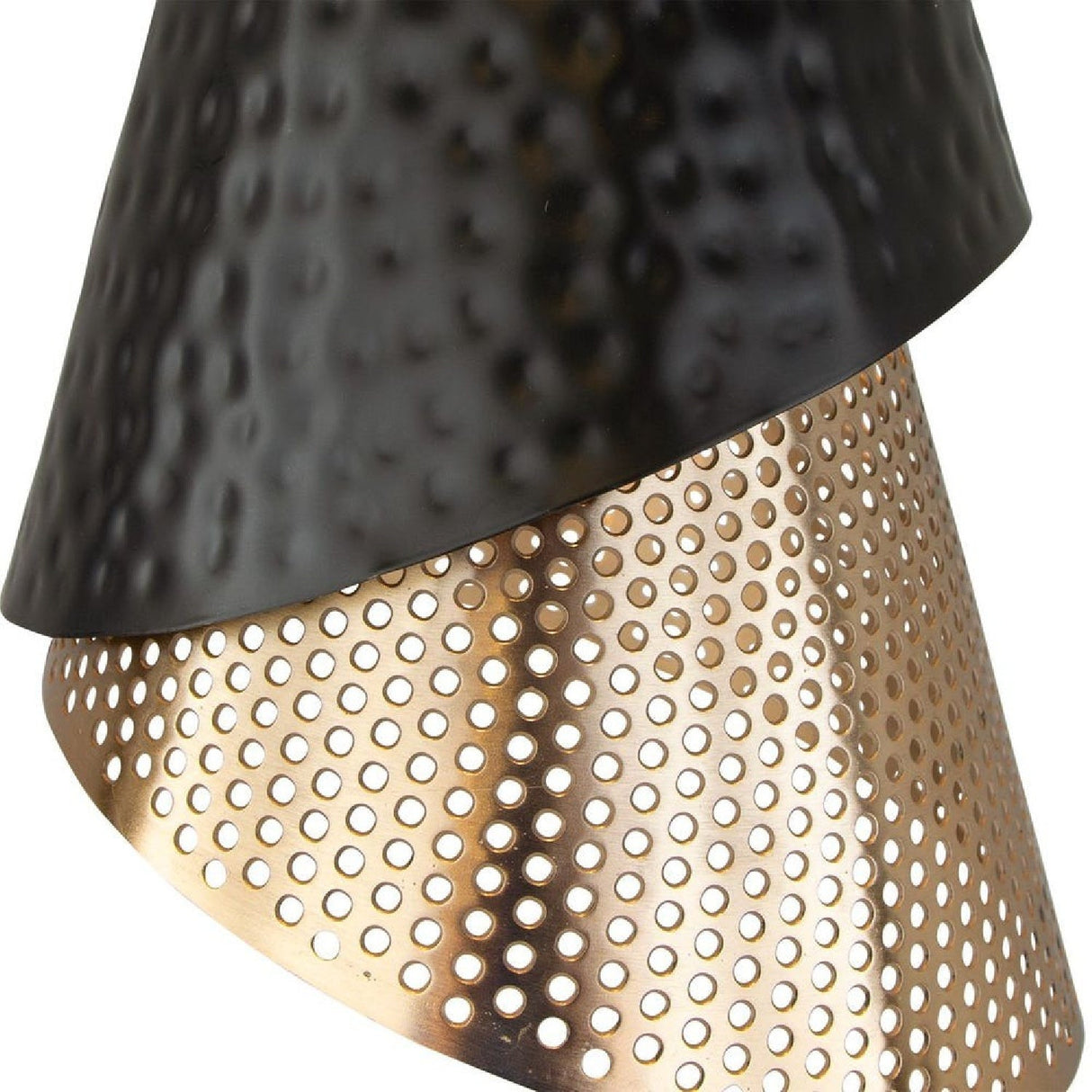 Modern European furniture - Black & Gold Conical Pendant Lamp - www.oroa.com
