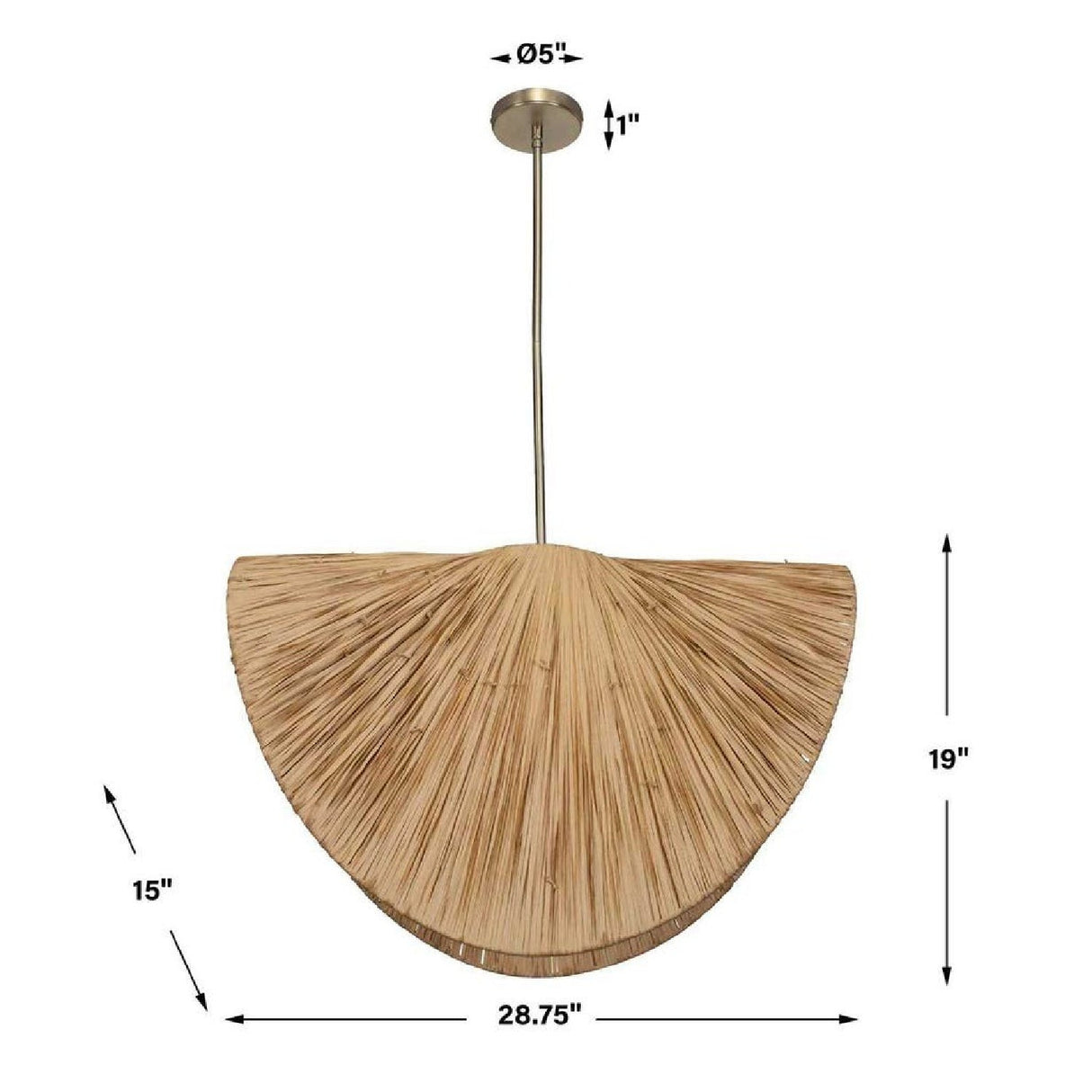 Modern European furniture - Natural Raffia Pendant Lamp - www.oroa.com