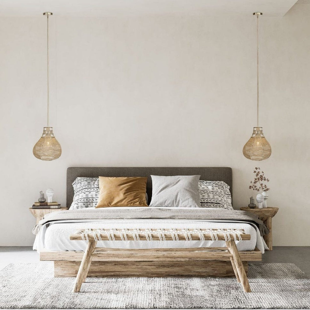 Modern European furniture - Natural Rope Pendant Lamp - www.oroa.com