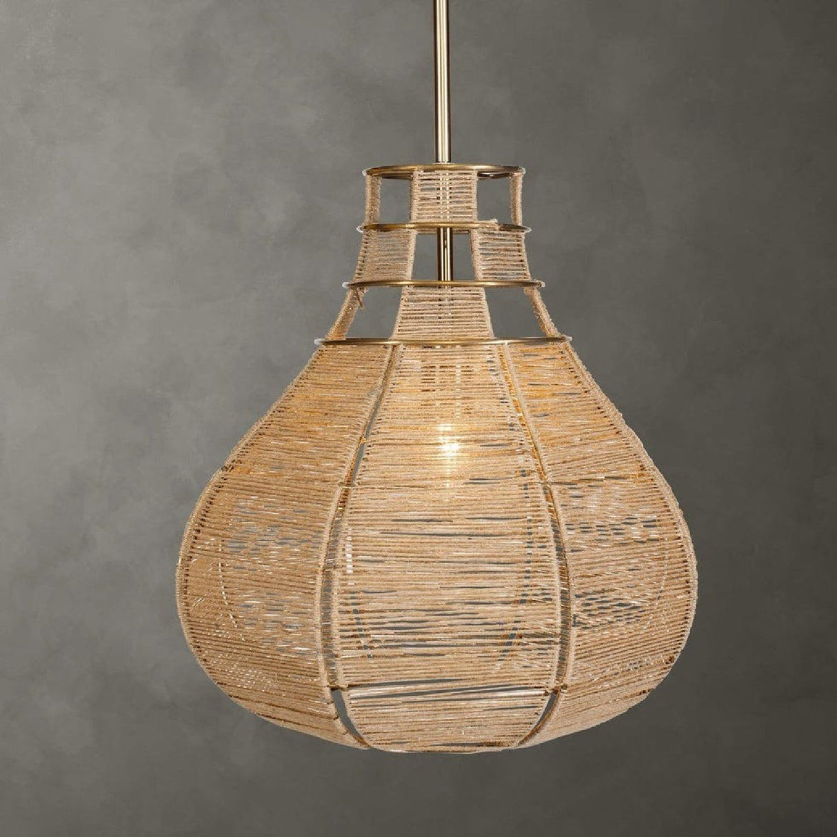 Modern European furniture - Natural Rope Pendant Lamp - www.oroa.com