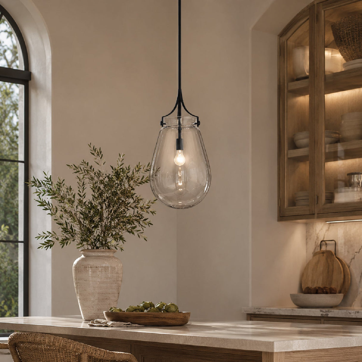 Modern European furniture - Draped Glass Pendant Lamp - www.oroa.com