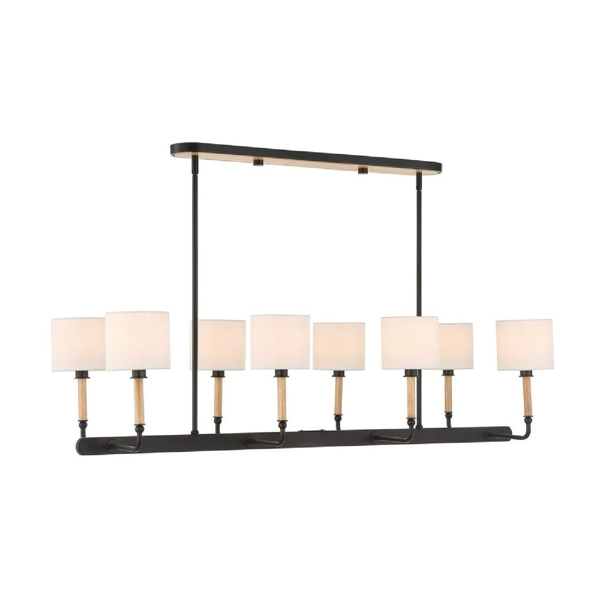 White Linen 8-Light Chandelier | Uttermost Franconia