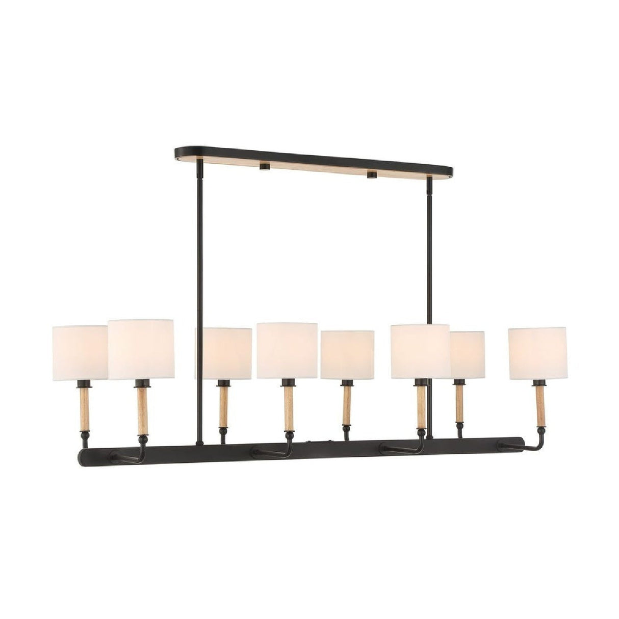 Modern European furniture - White Linen 8-Light Chandelier - www.oroa.com