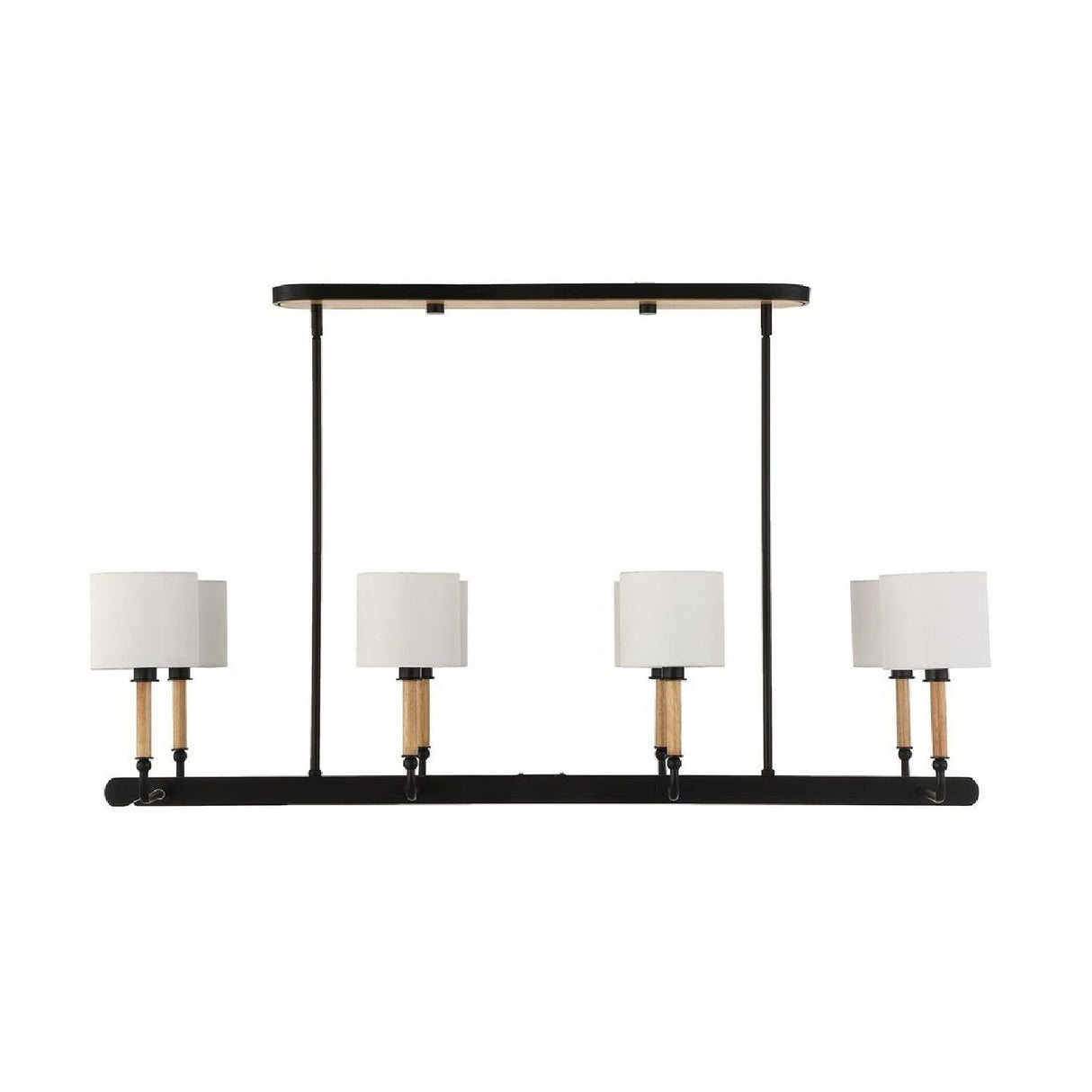 Modern European furniture - White Linen 8-Light Chandelier - www.oroa.com