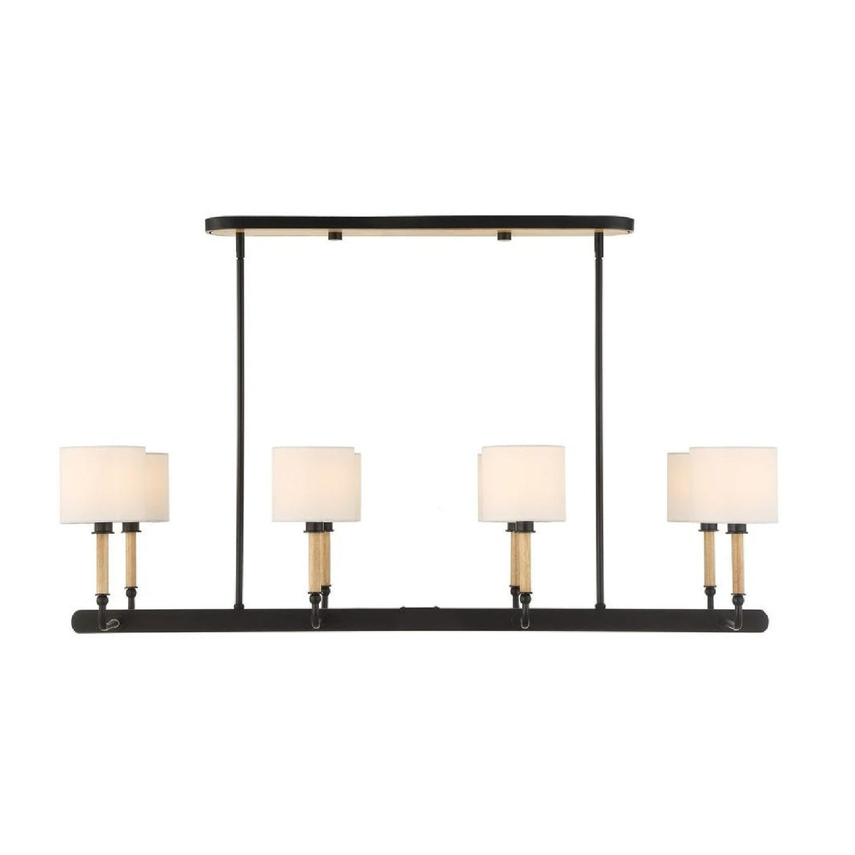 Modern European furniture - White Linen 8-Light Chandelier - www.oroa.com