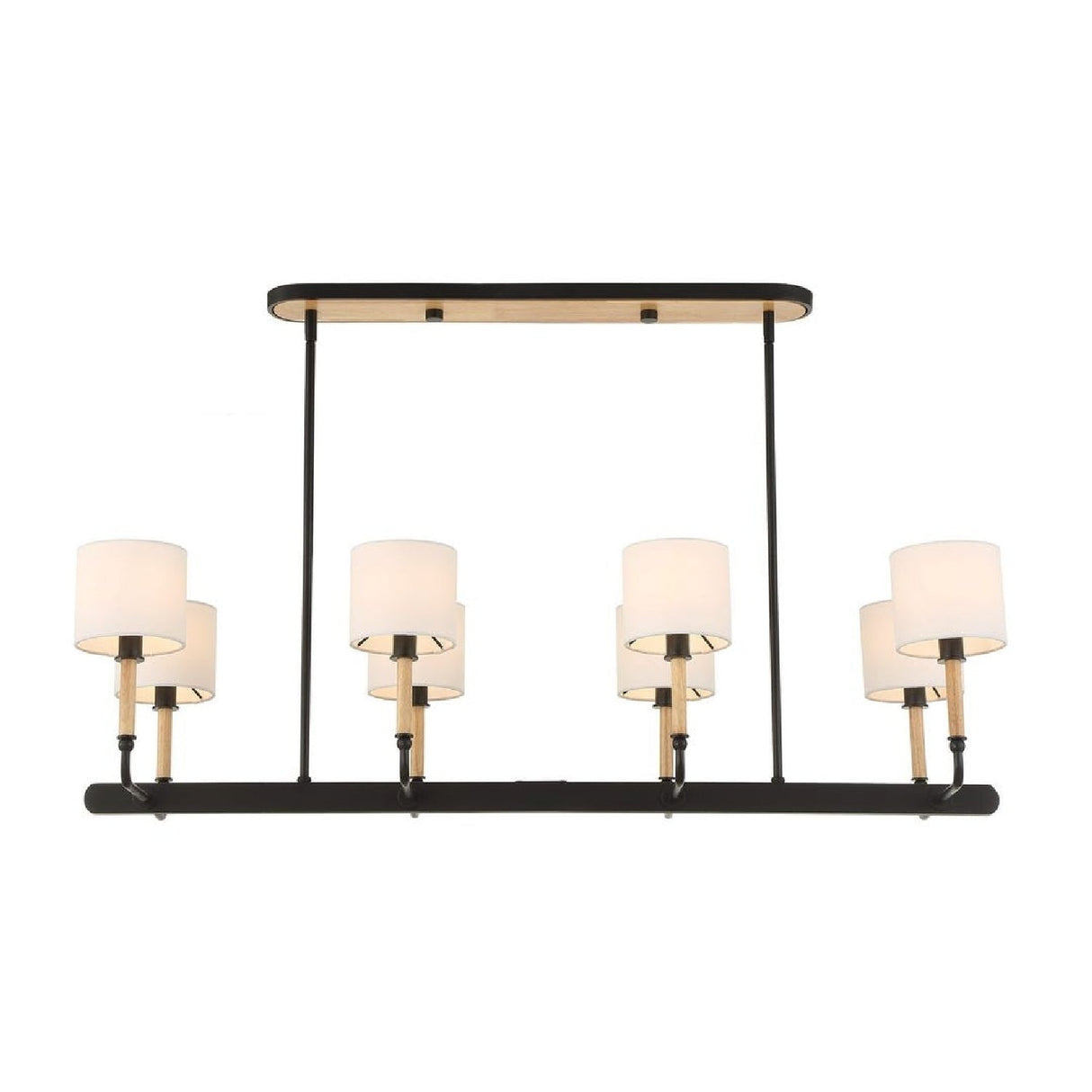 Modern European furniture - White Linen 8-Light Chandelier - www.oroa.com