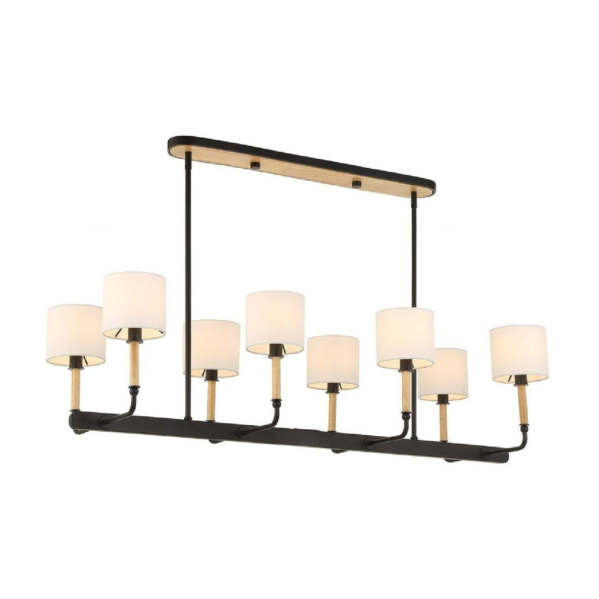 Modern European furniture - White Linen 8-Light Chandelier - www.oroa.com