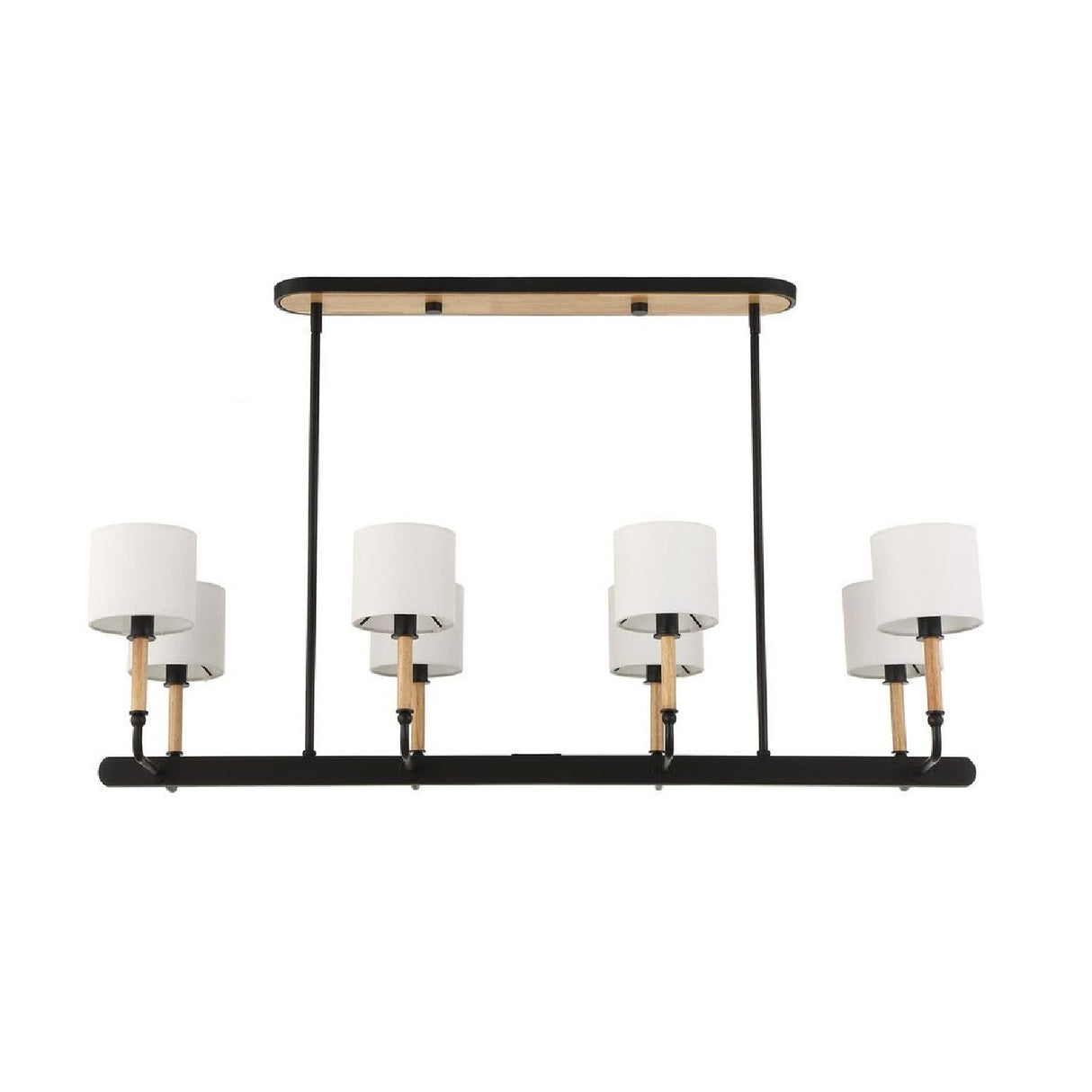 White Linen 8-Light Chandelier | Uttermost Franconia