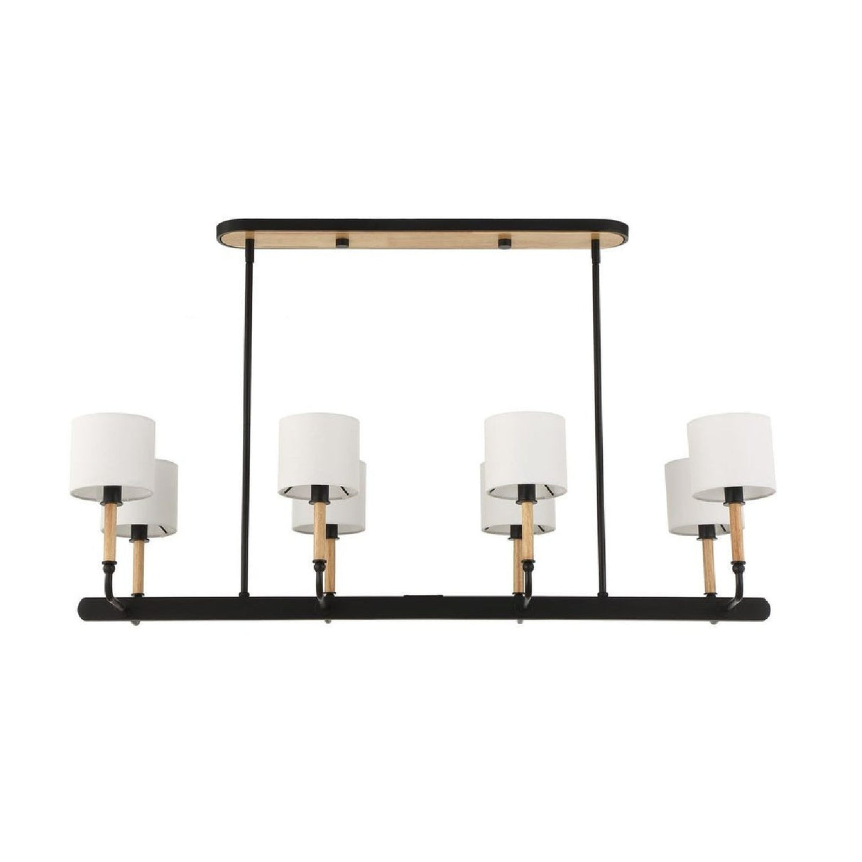 Modern European furniture - White Linen 8-Light Chandelier - www.oroa.com