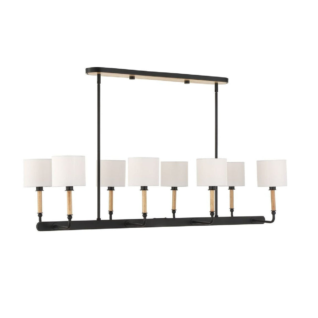 Modern European furniture - White Linen 8-Light Chandelier - www.oroa.com