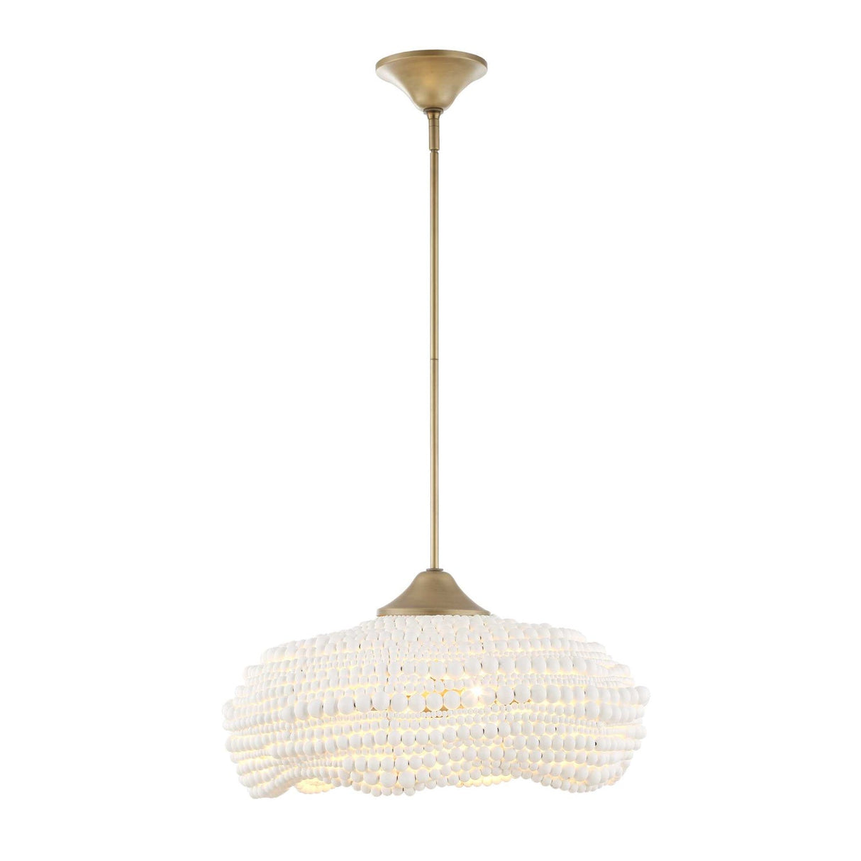 Modern European furniture - White Wooden Beads Pendant Lamp - www.oroa.com