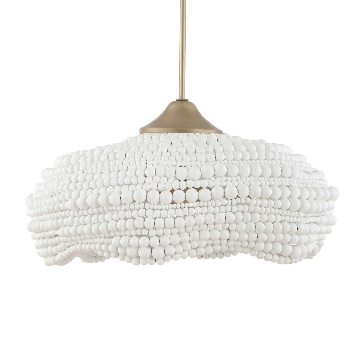 Modern European furniture - White Wooden Beads Pendant Lamp - www.oroa.com