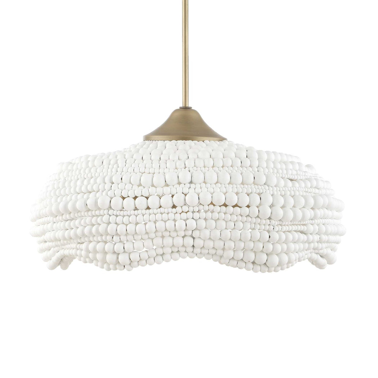 Modern European furniture - White Wooden Beads Pendant Lamp - www.oroa.com