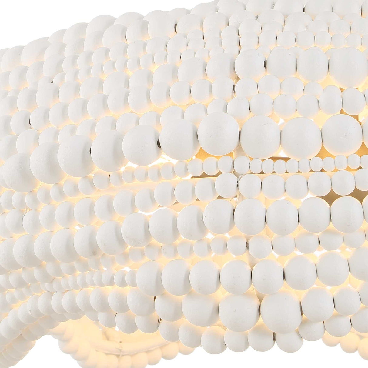 Modern European furniture - White Wooden Beads Pendant Lamp - www.oroa.com