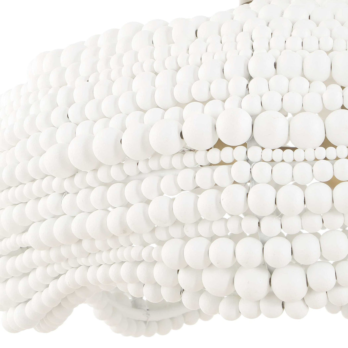 Modern European furniture - White Wooden Beads Pendant Lamp - www.oroa.com