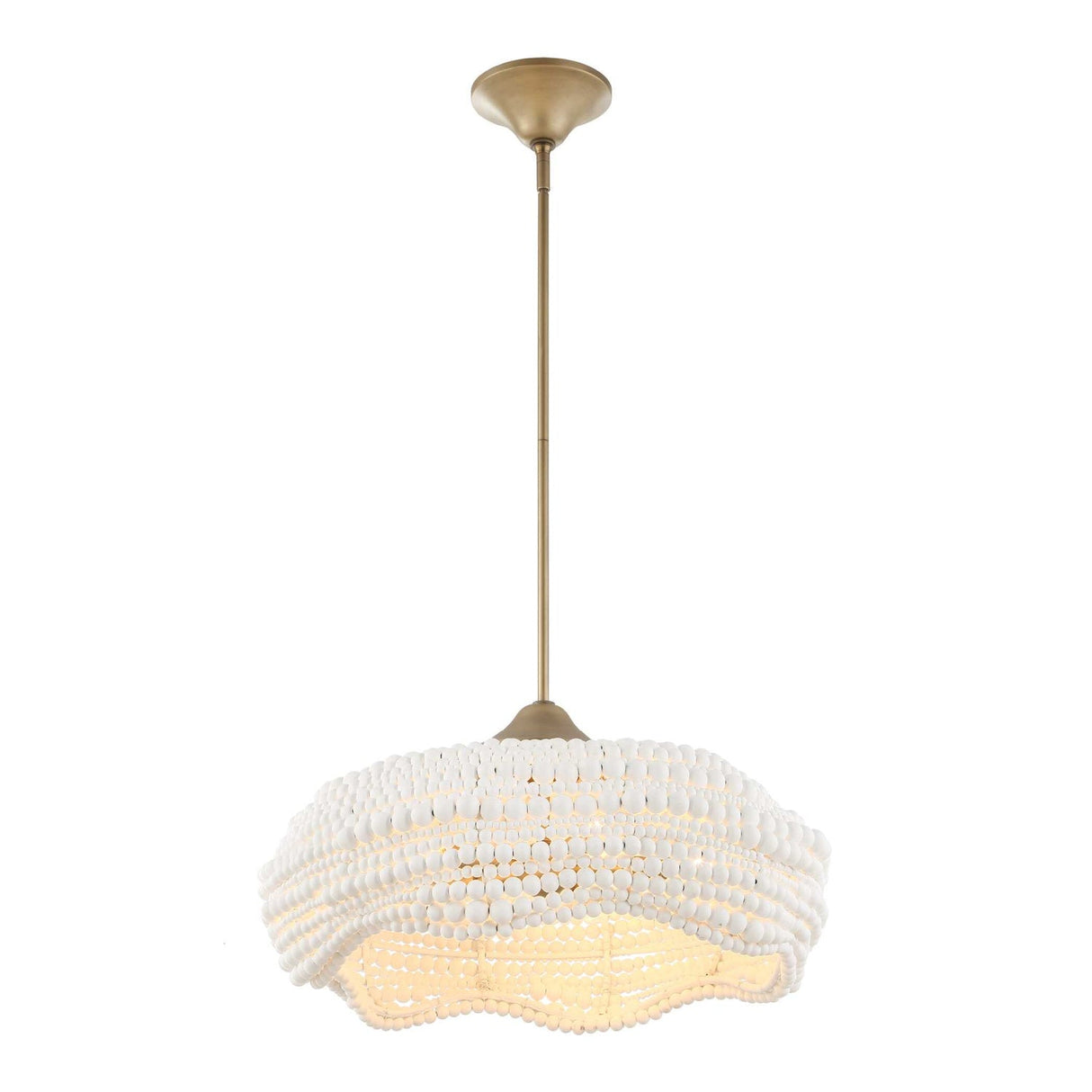Modern European furniture - White Wooden Beads Pendant Lamp - www.oroa.com