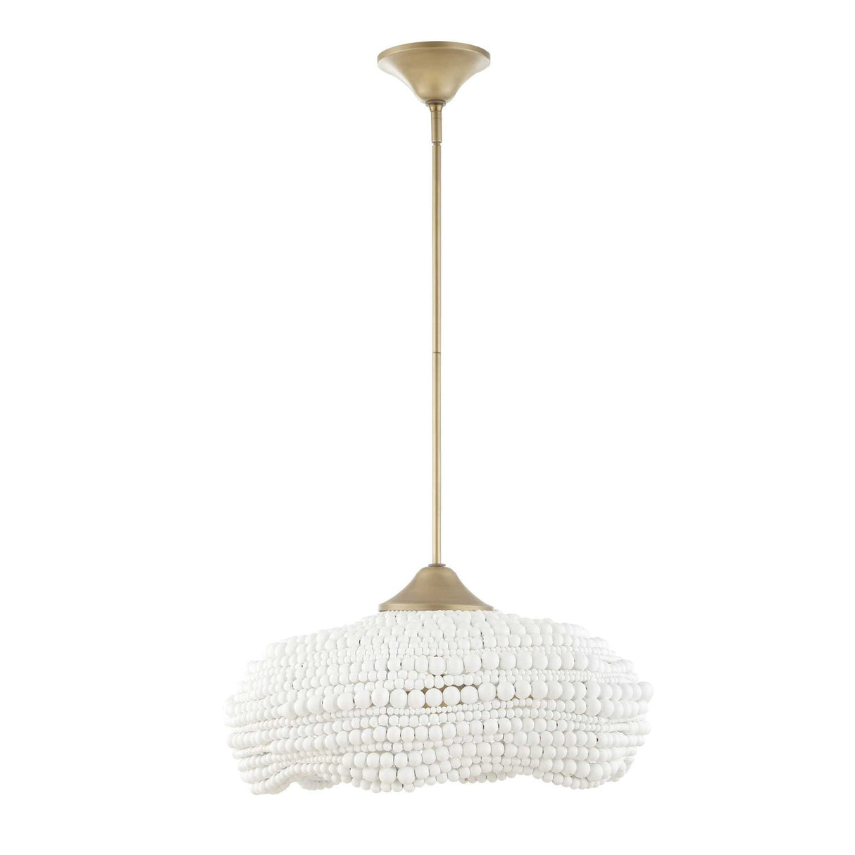 Modern European furniture - White Wooden Beads Pendant Lamp - www.oroa.com