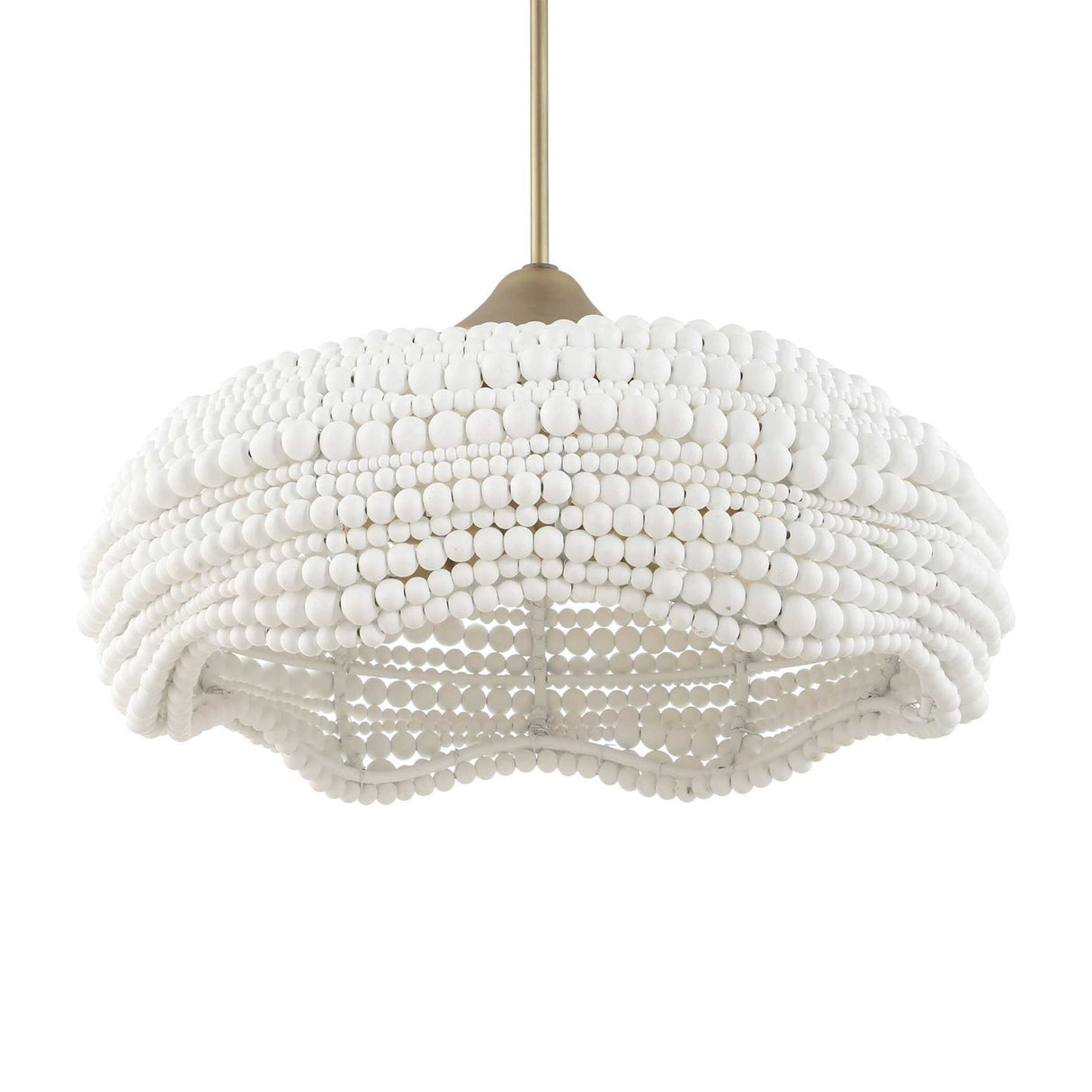 Modern European furniture - White Wooden Beads Pendant Lamp - www.oroa.com