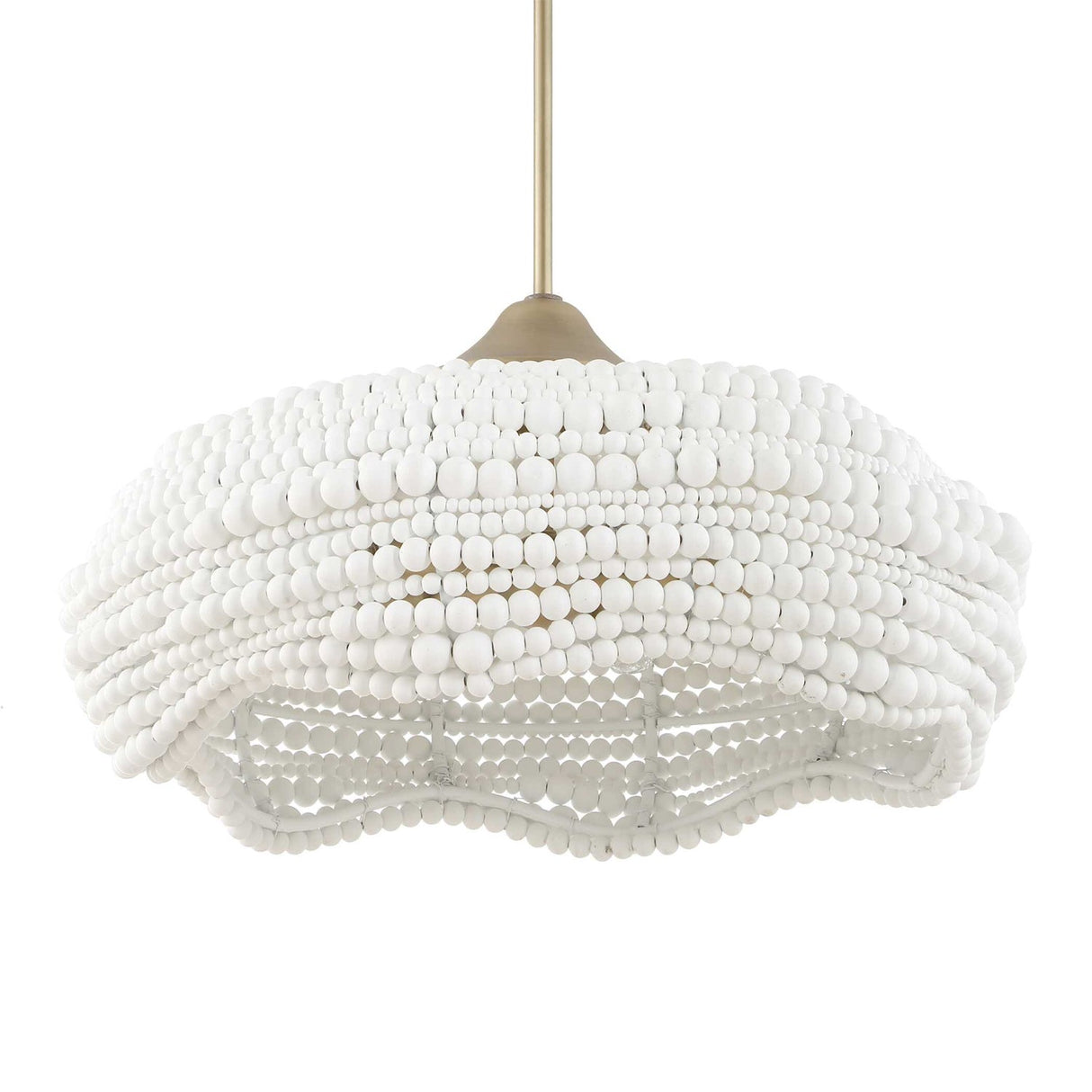 Modern European furniture - White Wooden Beads Pendant Lamp - www.oroa.com