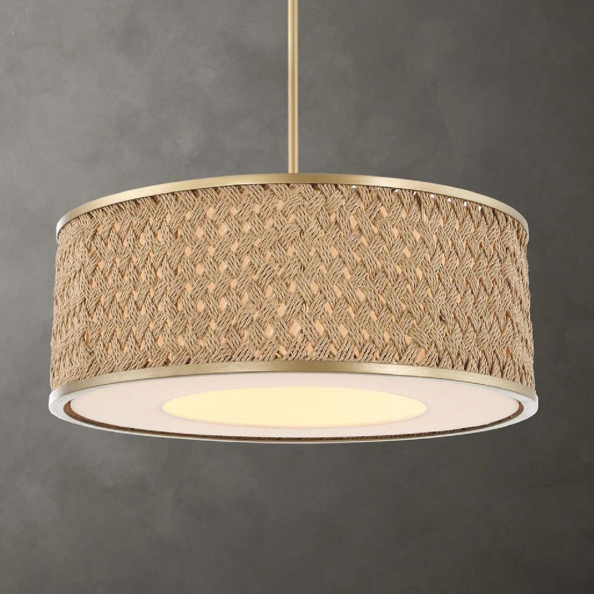 Modern European furniture - Woven Rattan 4-Light Pendant Lamp - www.oroa.com